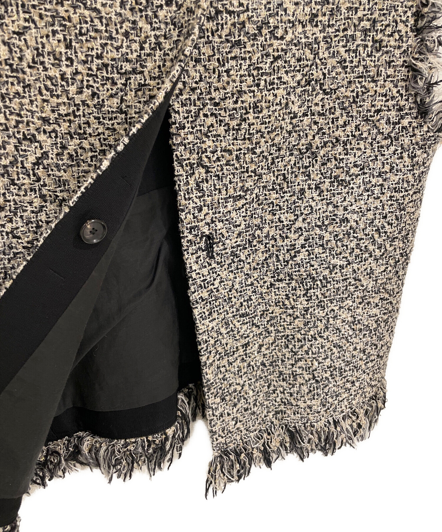 中古・古着通販】DEPAREILLE (デパリエ) ラメフリンジツイードベスト