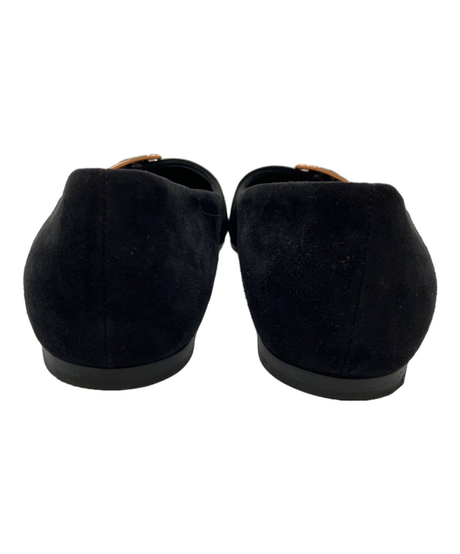 中古・古着通販】HERMES (エルメス) フラットパンプス ブラック サイズ