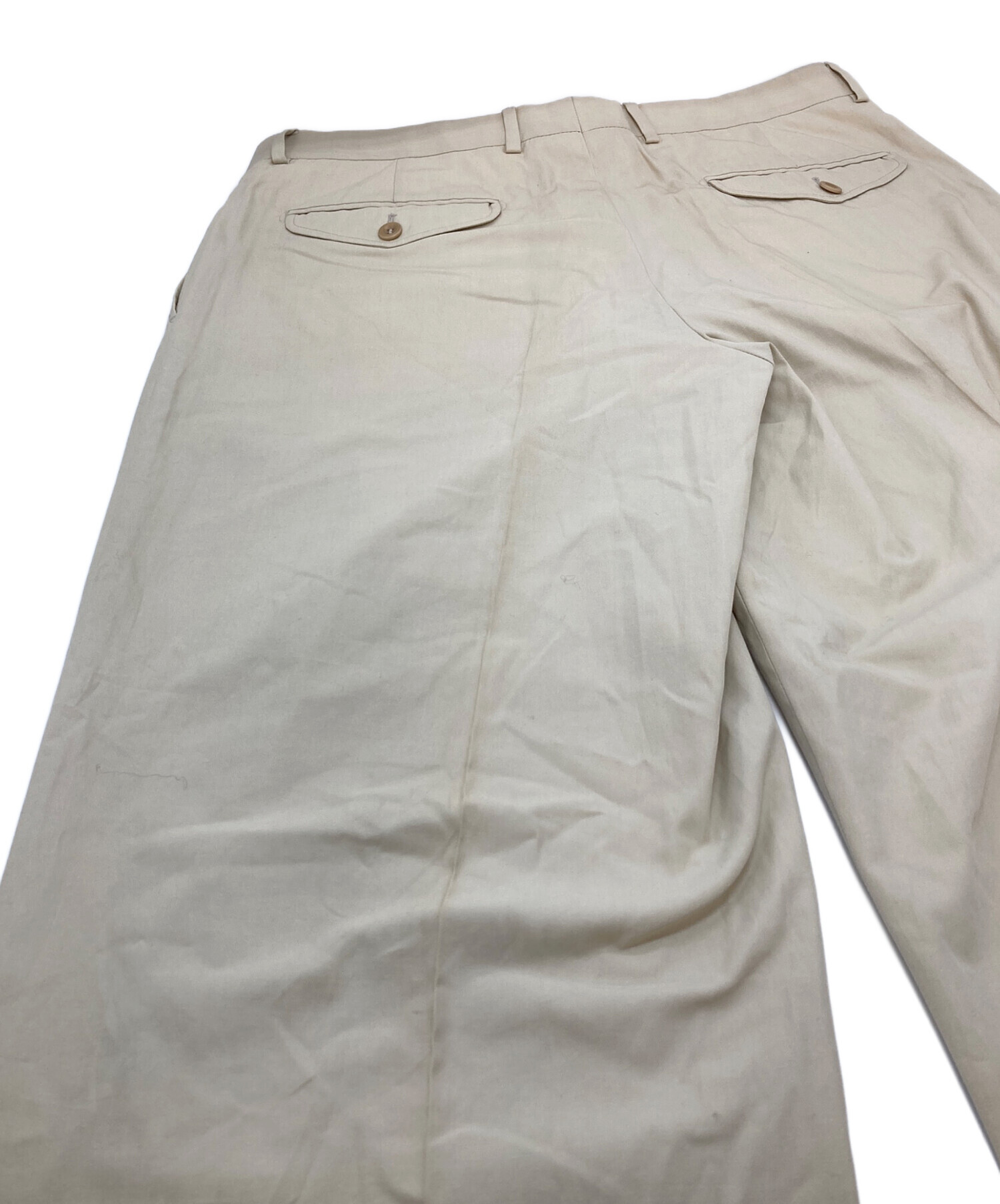 中古・古着通販】HERMES (エルメス) 2タックスラックス コットンパンツ