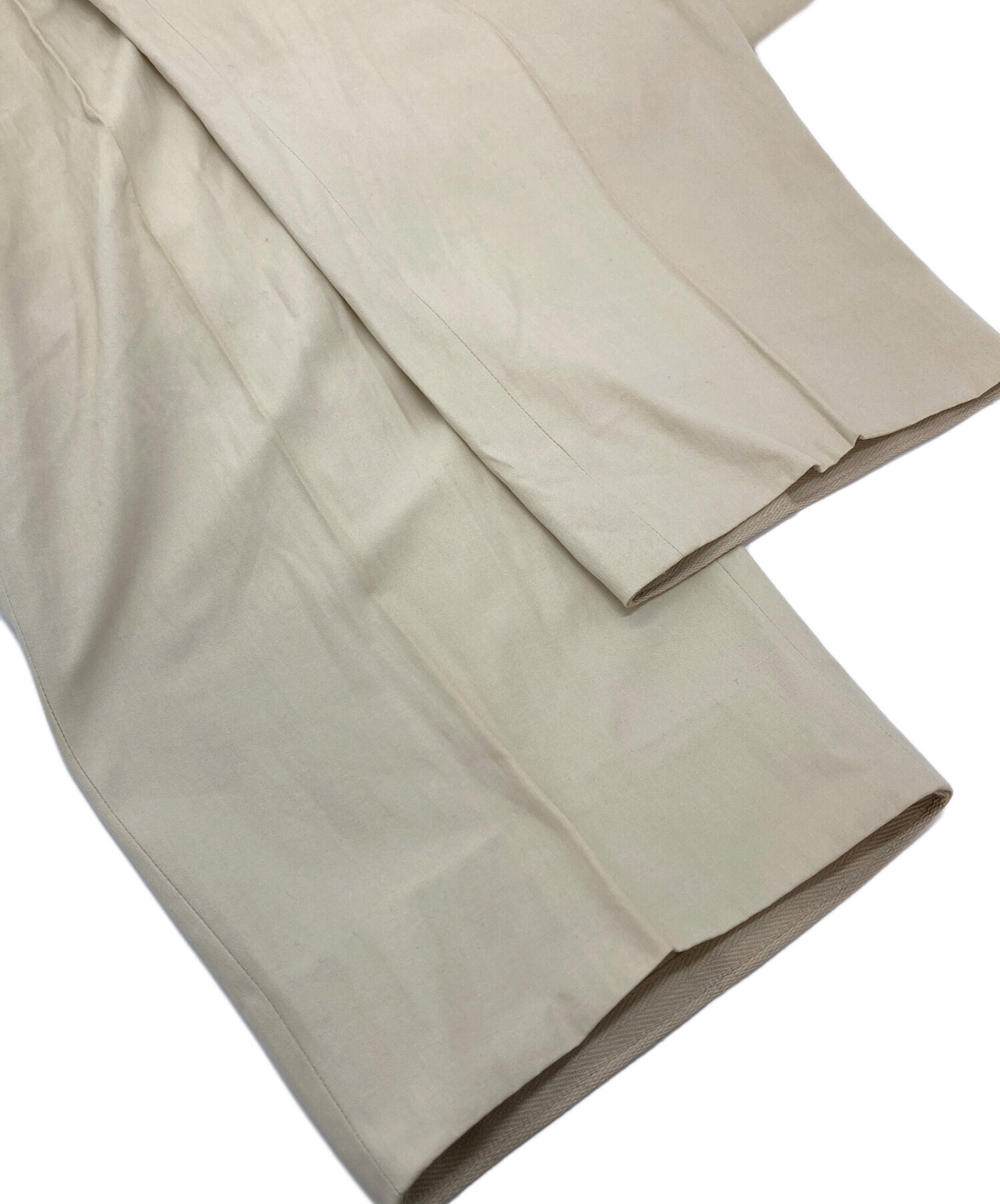 中古・古着通販】HERMES (エルメス) 2タックスラックス コットンパンツ