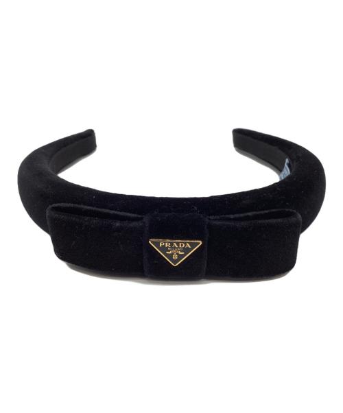 中古・古着通販】PRADA (プラダ) ベルベットリボンカチューシャ
