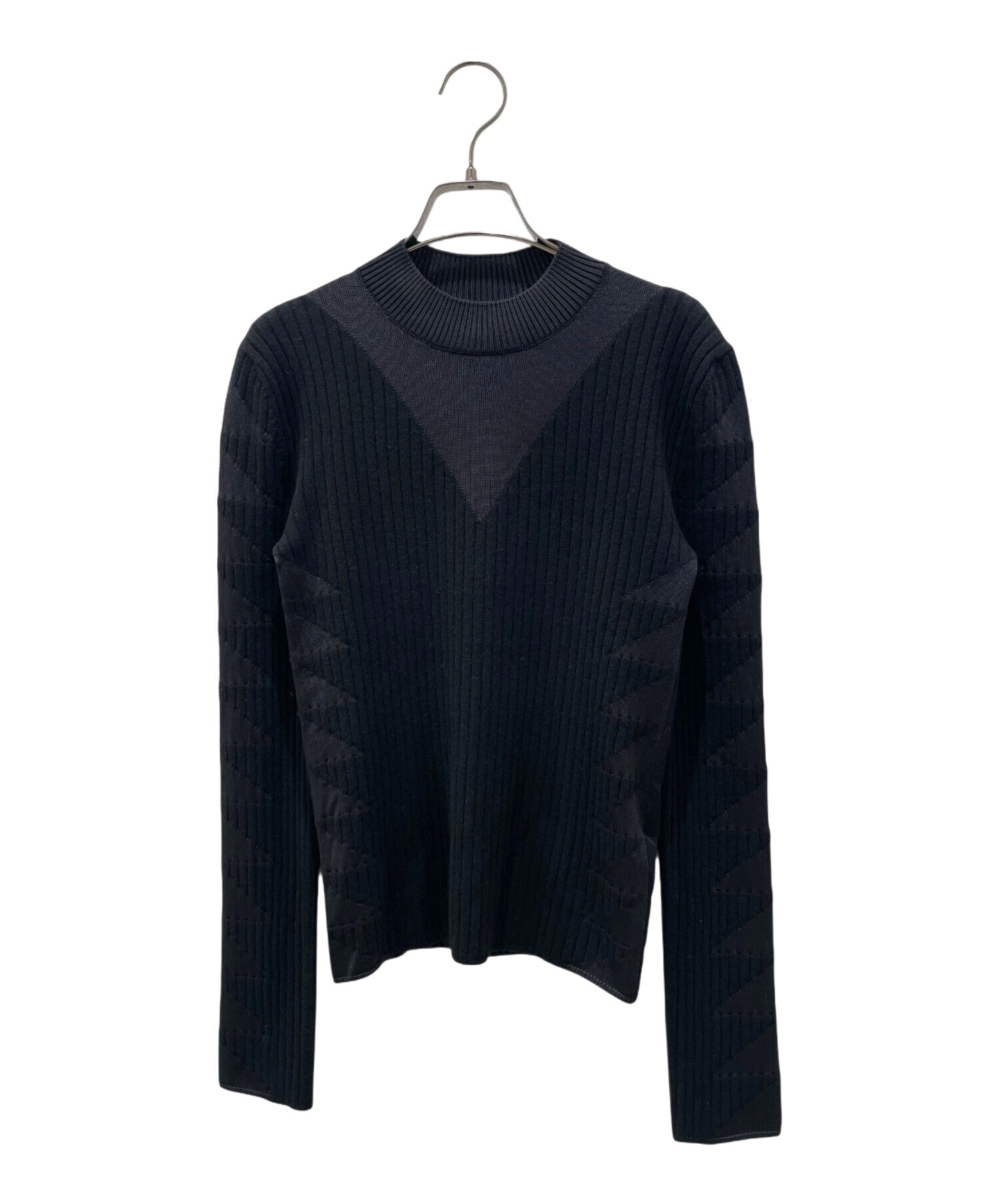 中古・古着通販】HERMES (エルメス) ハイネックニット ブラック サイズ