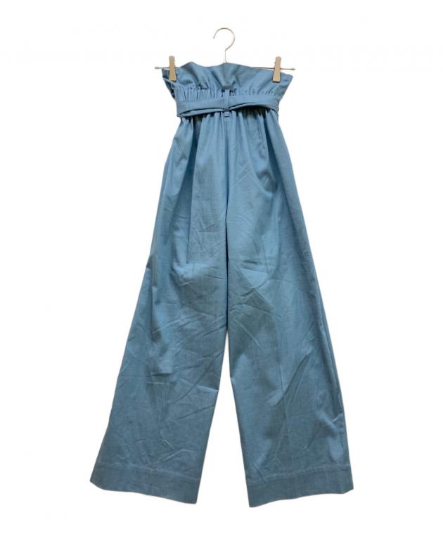 中古・古着通販】YORI (ヨリ) ハイウエストビッグリボンパンツ ブルー