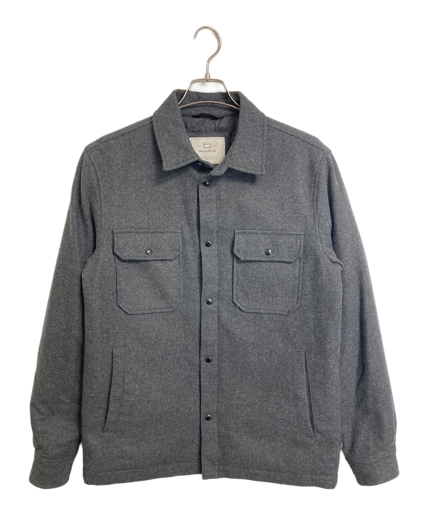 Woolrich アラスカンウールオーバーシャツ（チャコールグレー）サイズM 中古・古着通販】WOOLRICH (ウールリッチ) ALASKAN WOOL OVERSHIRT