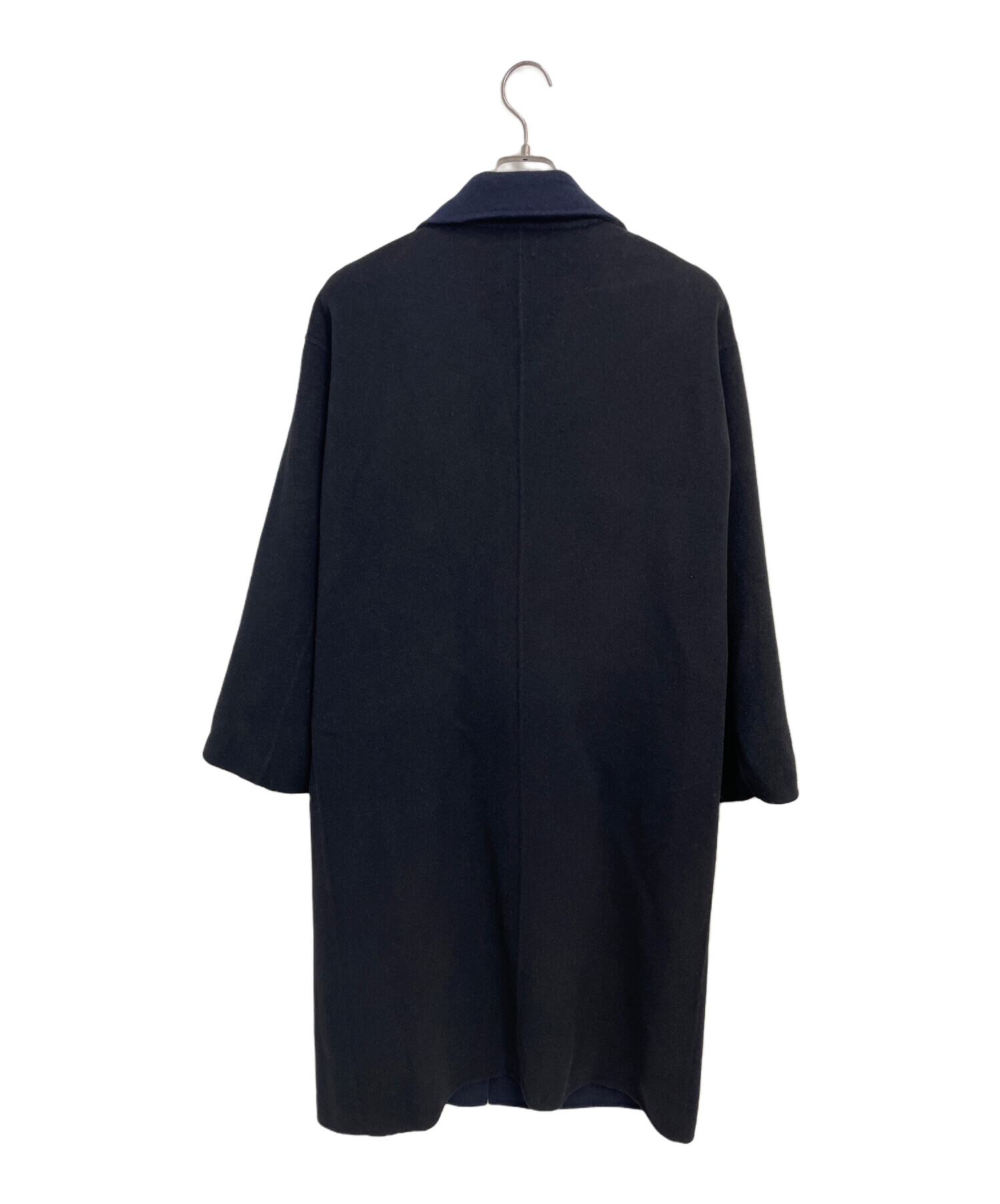 中古・古着通販】SOEJU (ソージュ) ウールリバーシブルコート ネイビー 