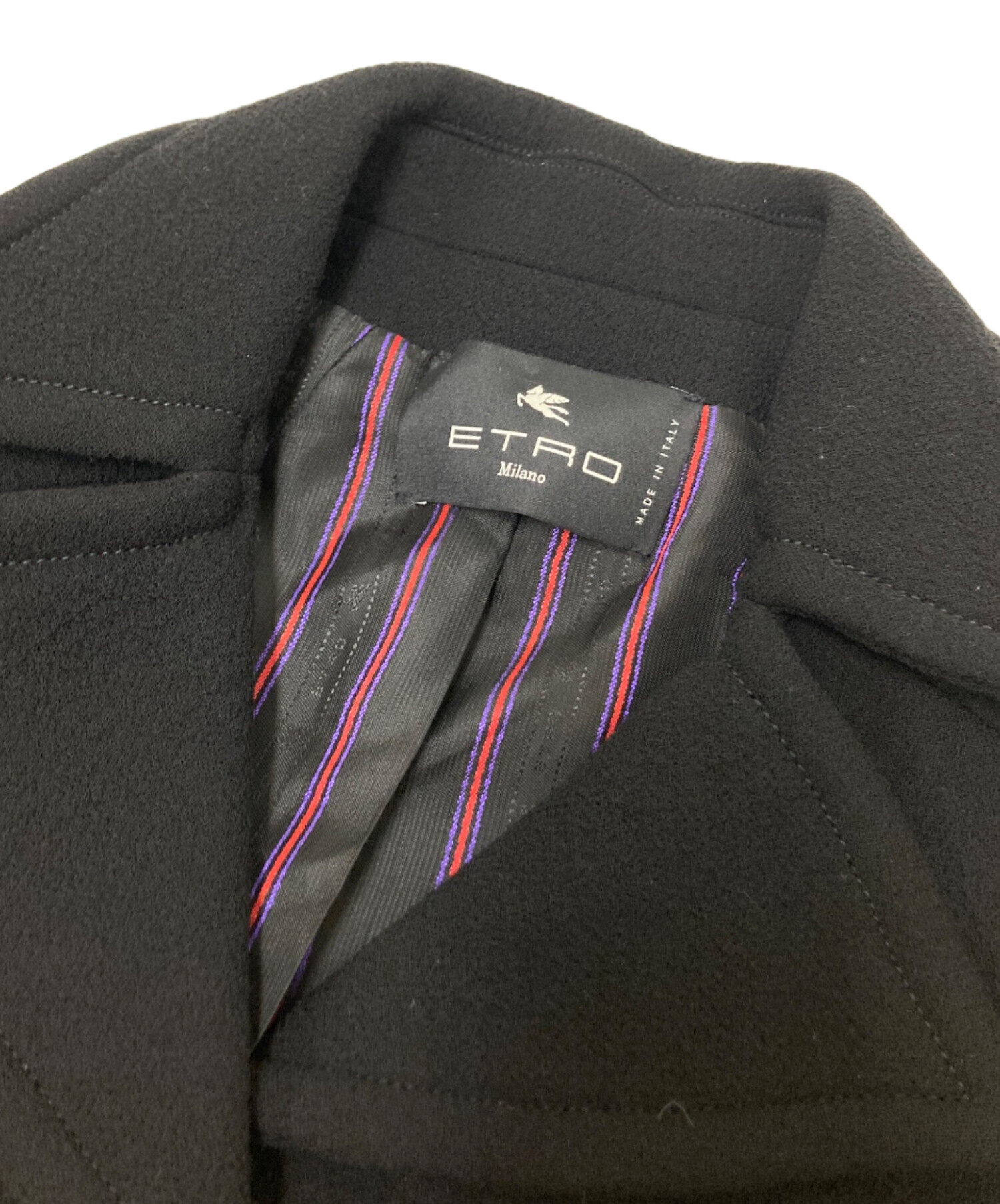 中古・古着通販】ETRO (エトロ) セットアップスーツ ブラック サイズ