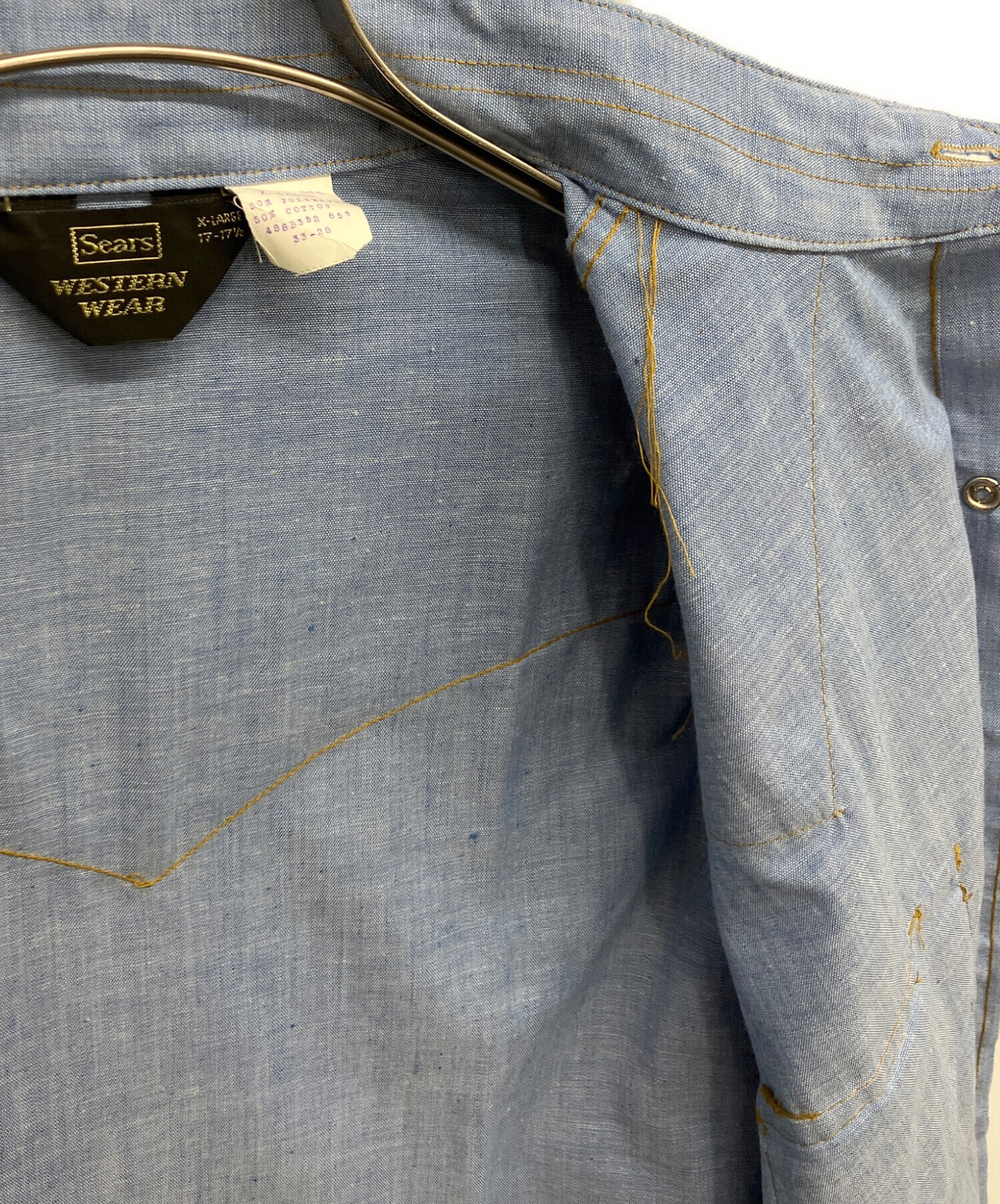 中古・古着通販】Sears (シアーズ) ウエスタンシャツ ブルー サイズ:XL