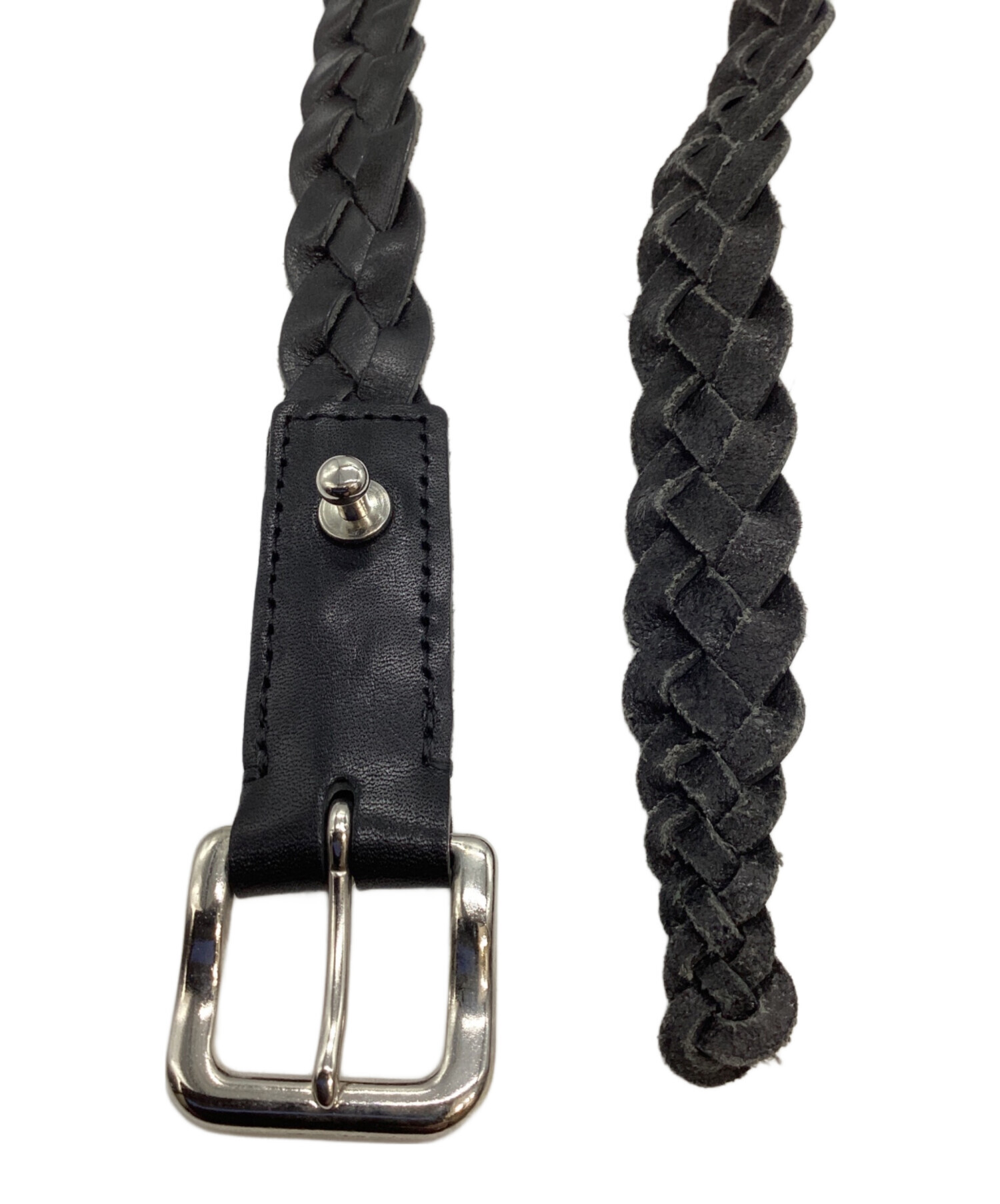 未使用級 N.HOOLYWOOD ギボシベルト オイルドカウレザー ブラック 未使用級 N.HOOLYWOOD ギボシベルト オイルドカウレザー ブラック