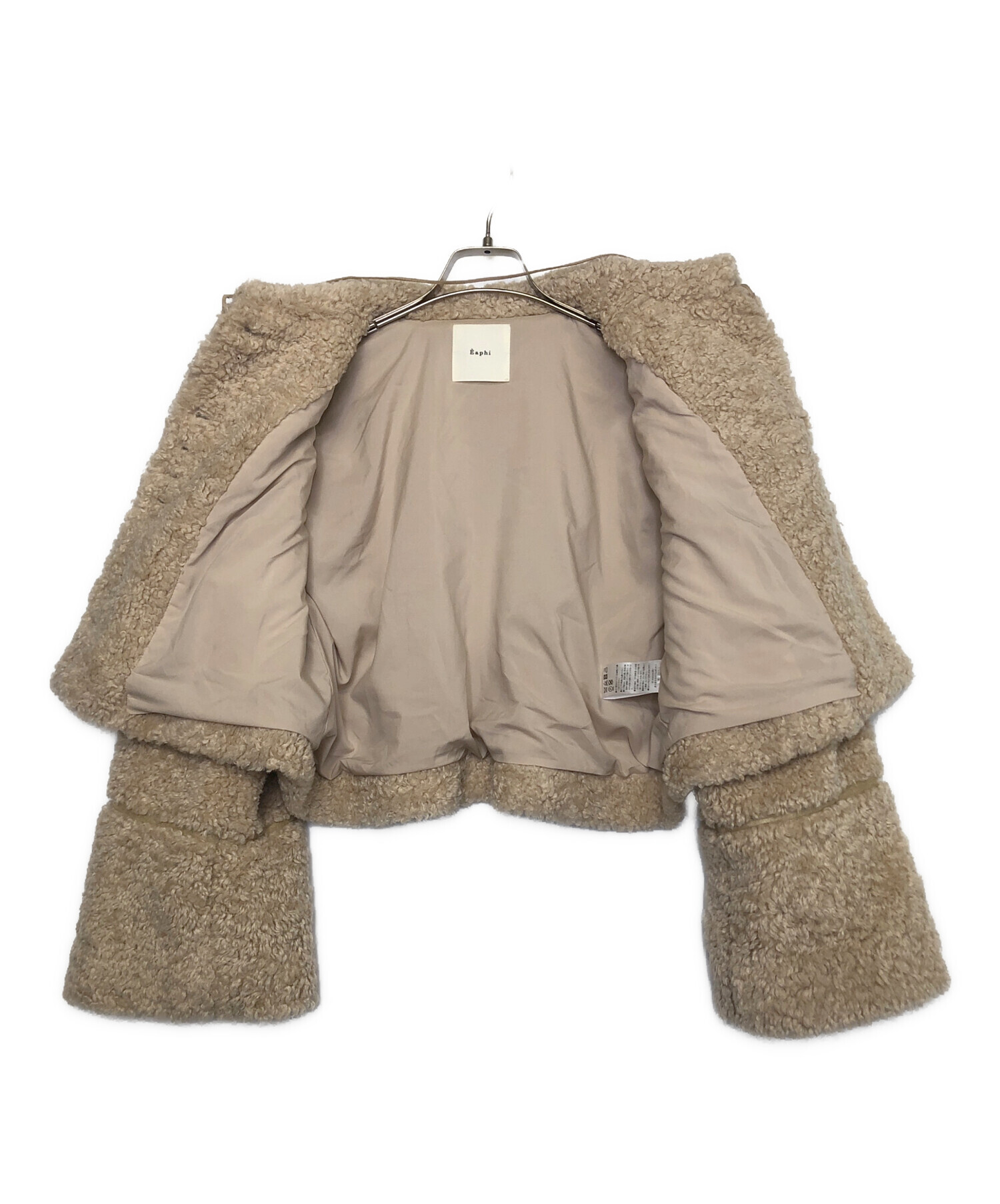 中古・古着通販】eaphi (エフィ) ECOFUR SHORT JACKET ブラウン サイズ