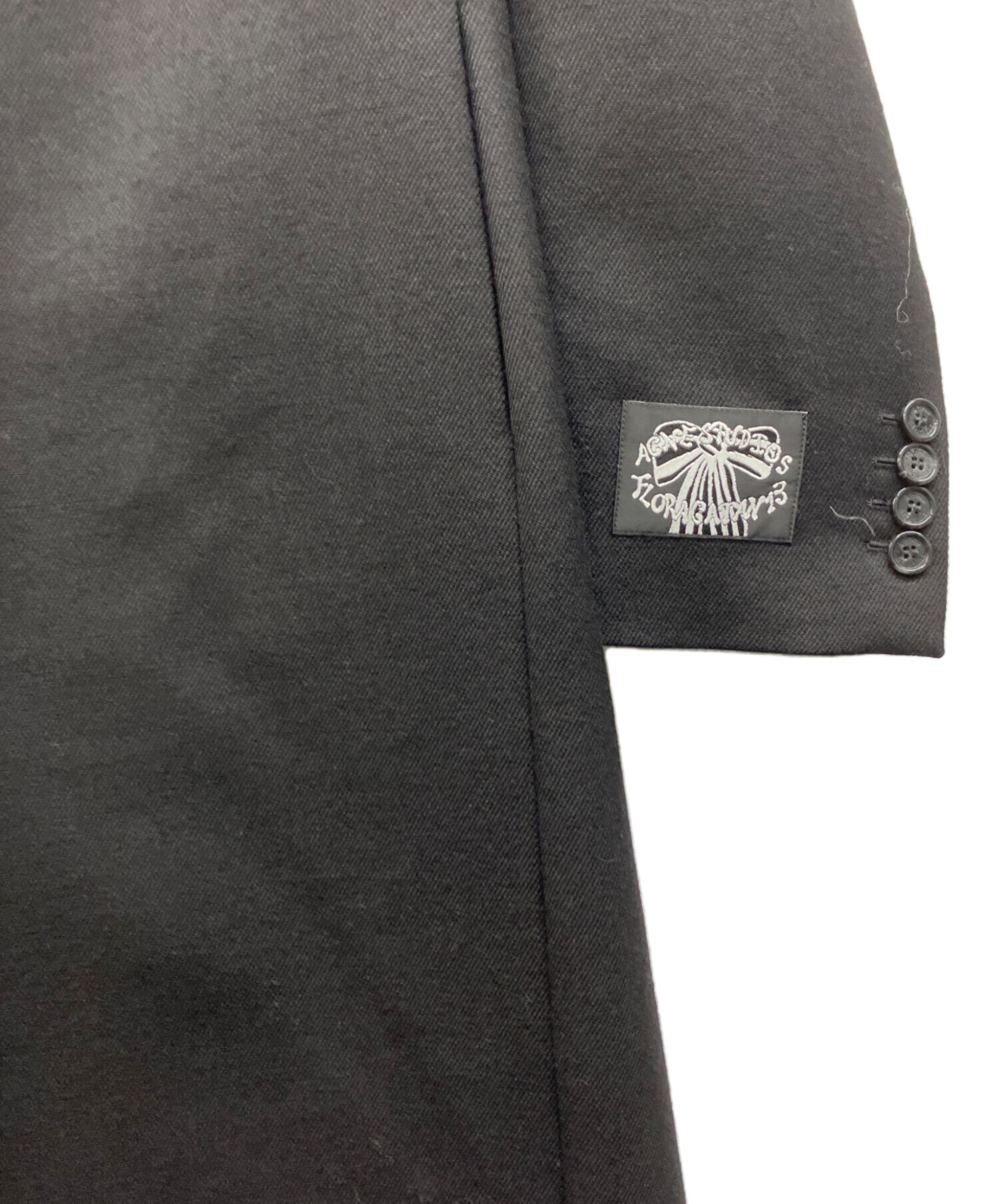 acne studiousアクネストゥディオズシングルブレストコート30XS黒 acne studiousアクネストゥディオズシングルブレストコート30XS黒