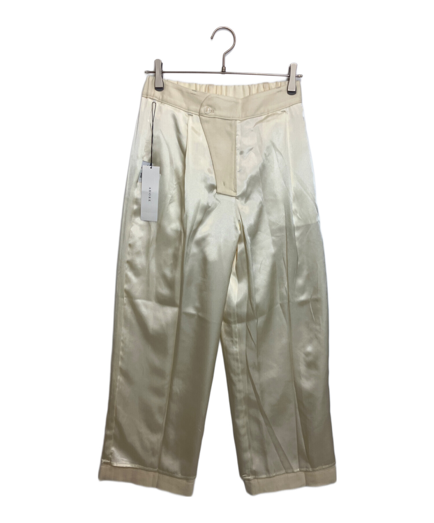 中古・古着通販】ADORE (アドーア) ウールサキソニーパンツ アイボリー