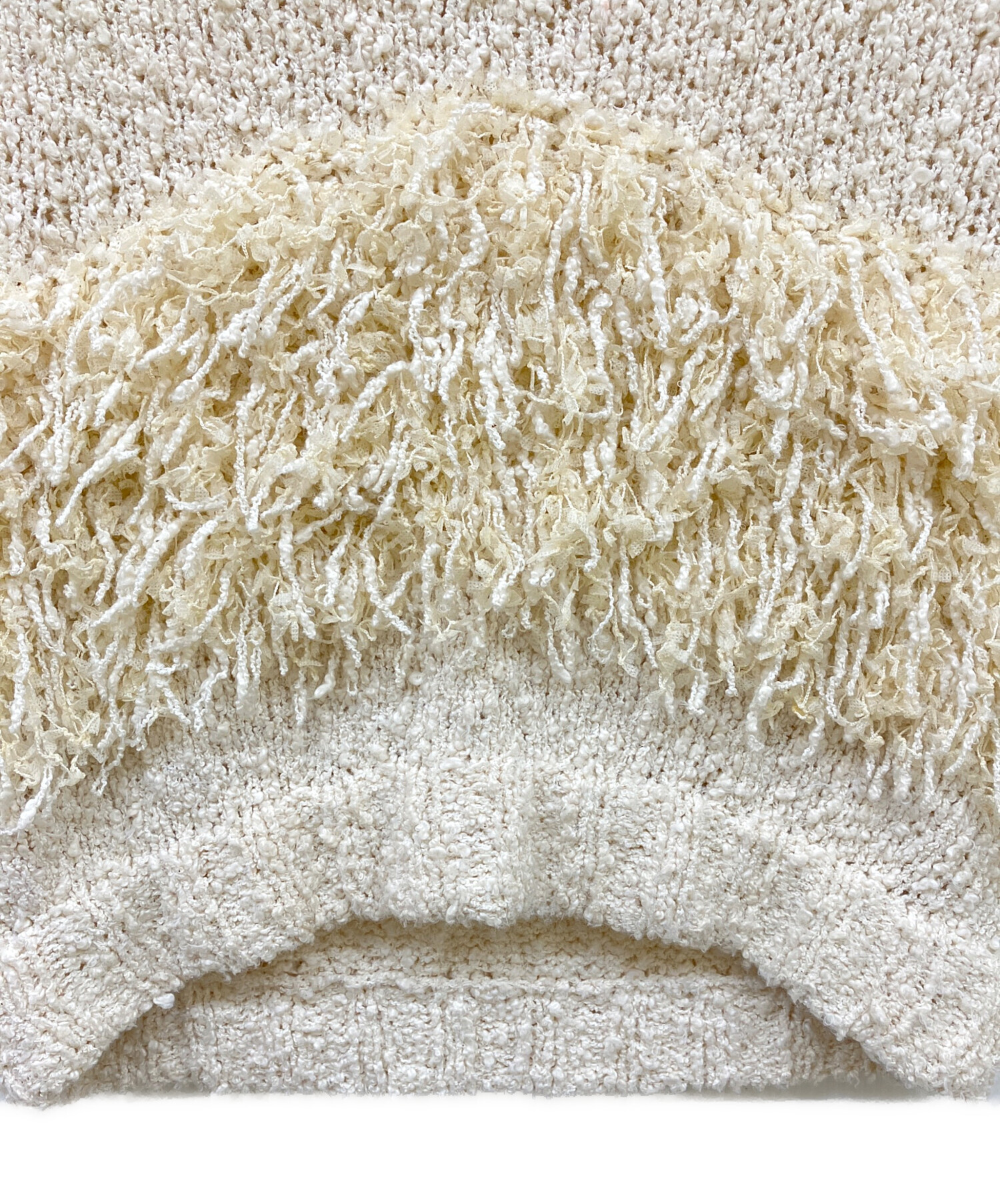 中古・古着通販】LEINWANDE (ラインヴァンド) Tweed Fringe Top 