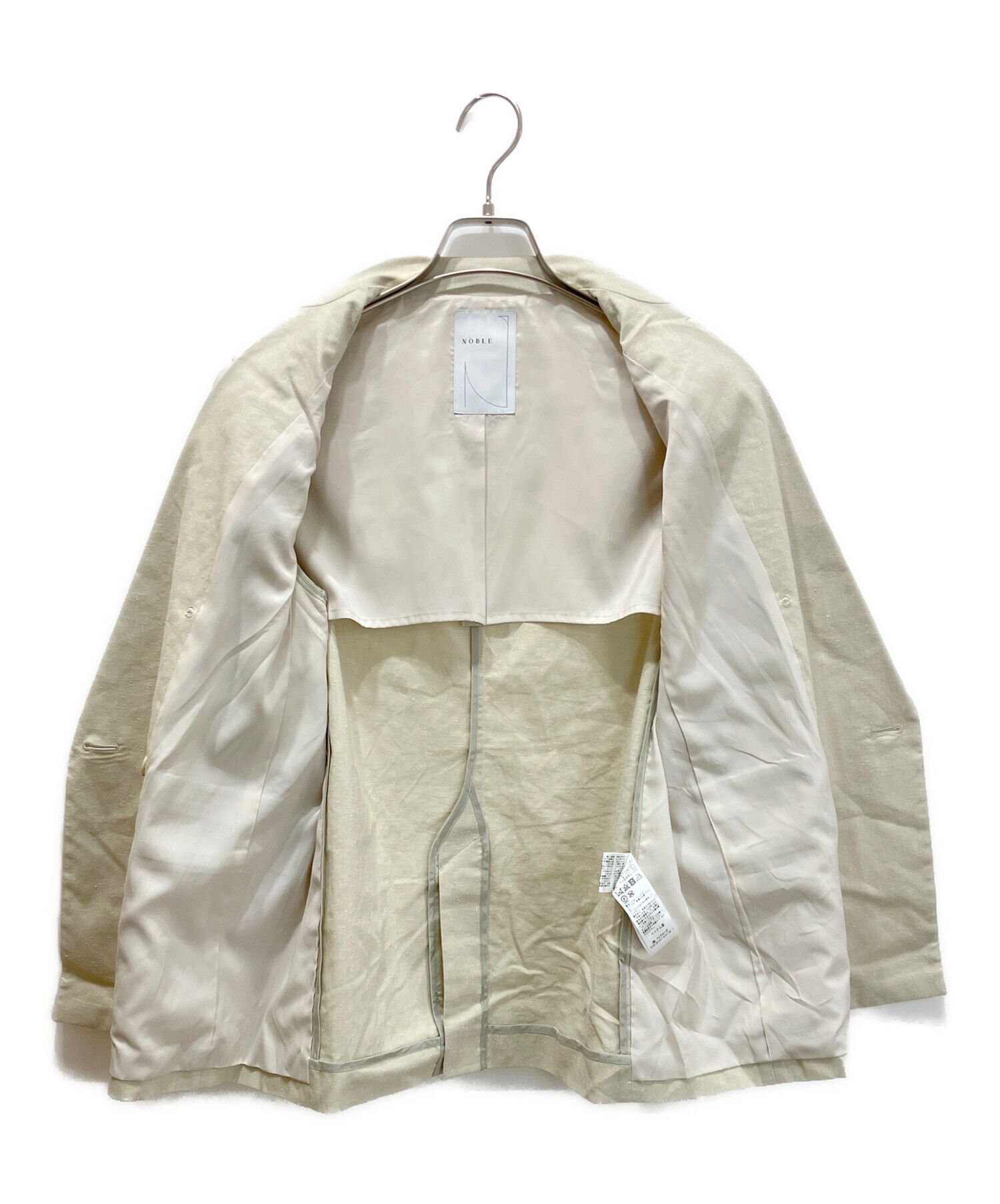 中古・古着通販】Noble (ノーブル) 麻ストレッチピークドラペルダブル