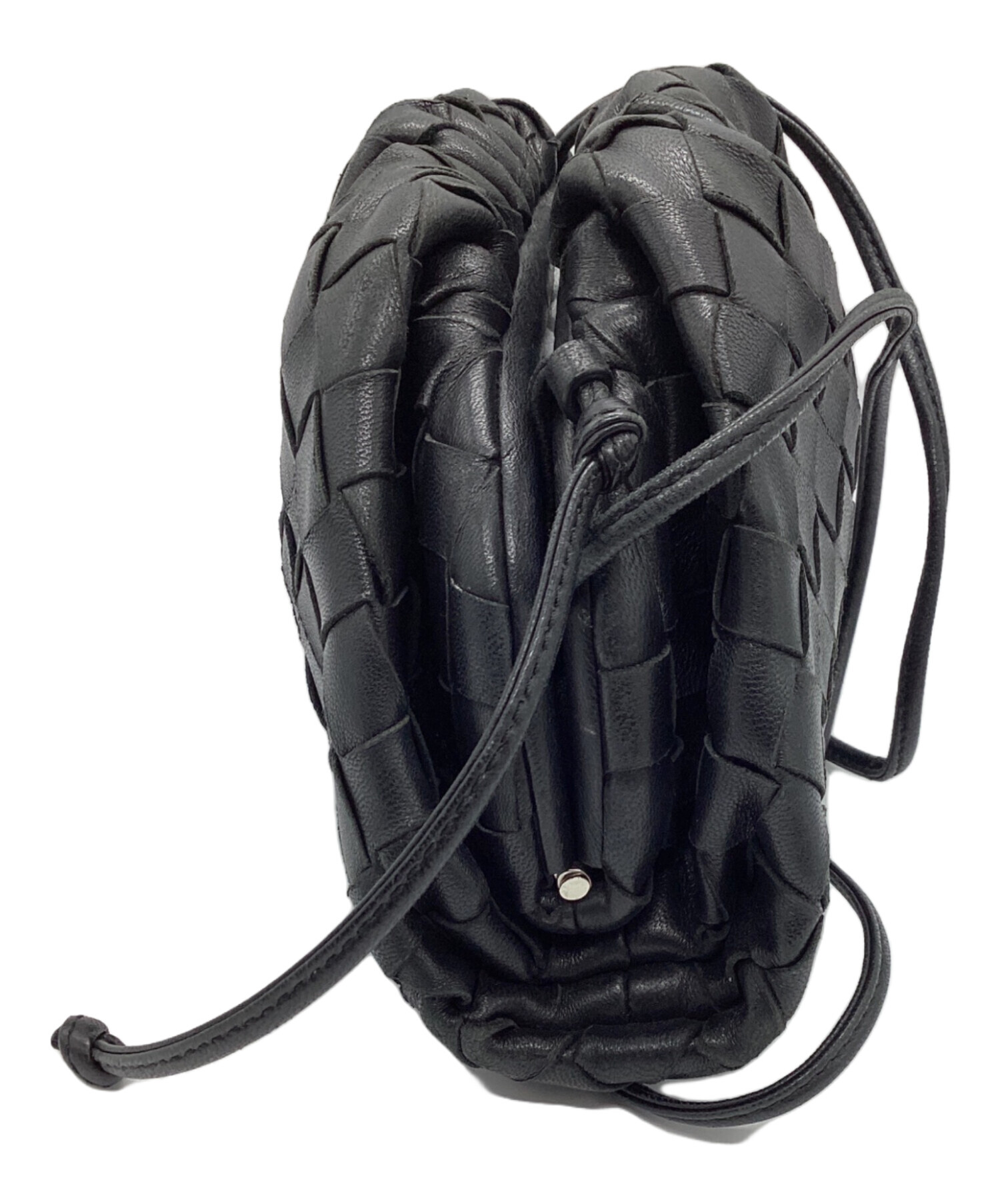 ボッテガ BOTTEGA がま口 ブラック ワンショルダーバッグ MBZ967 中古・古着通販】BOTTEGA VENETA (ボッテガベネタ) がま口ショルダー