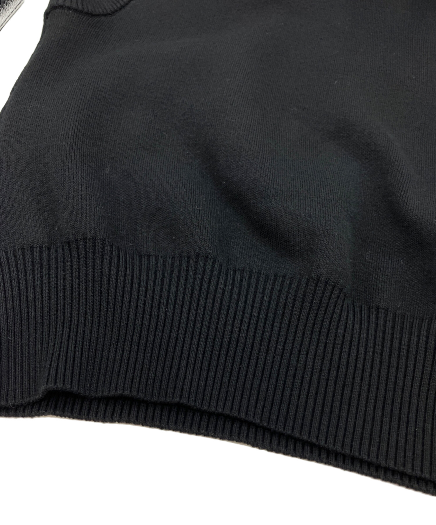 UNITED ARROWS コットンナイロン ノースリーブニット ベスト ブラック レディース ユナイテッドアローズ【中古】5-0927M∞ UNITED ARROWS - UNITED ARROWS コットンナイロン ノースリーブニット