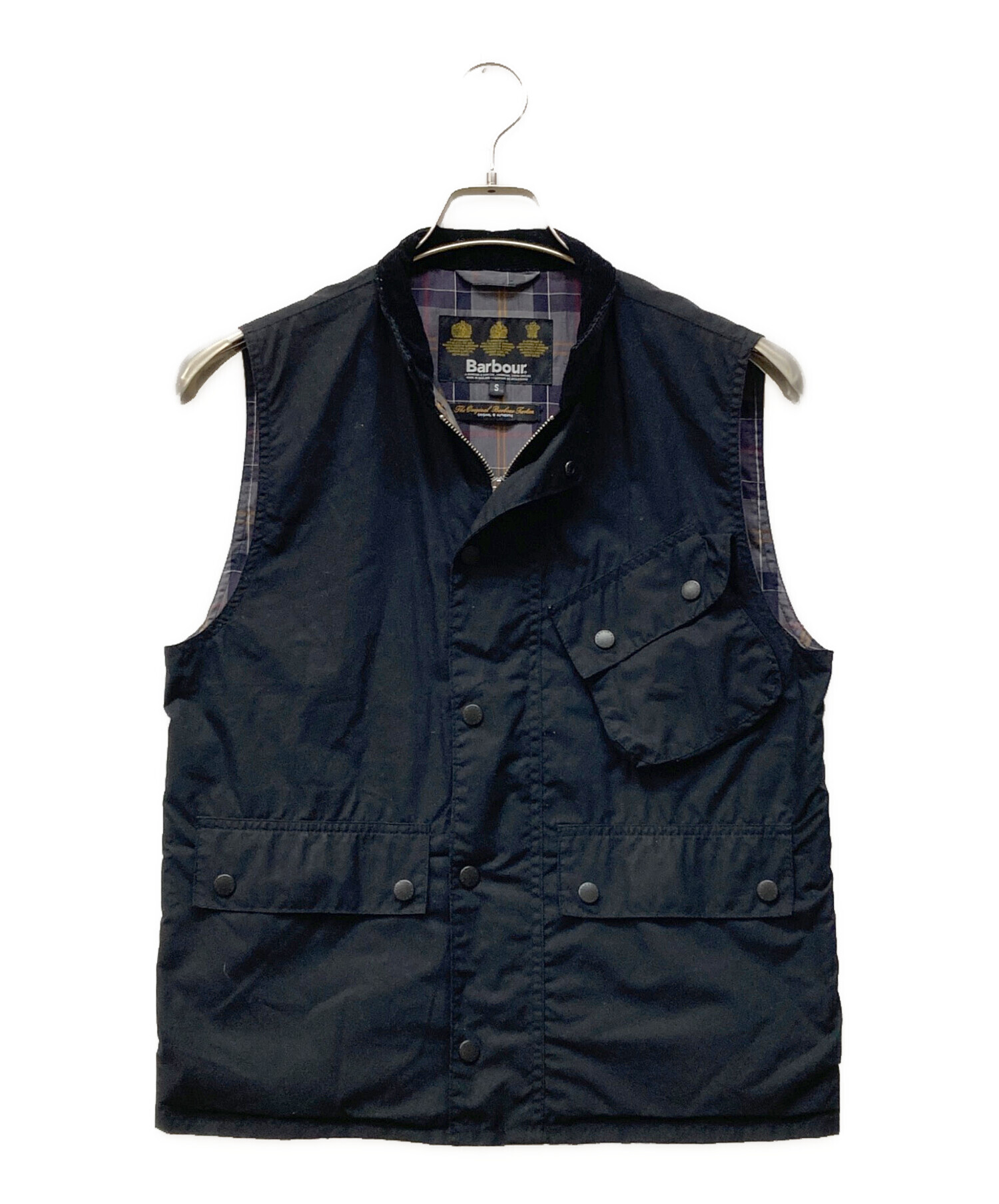 中古・古着通販】Barbour (バブアー) オイルドベスト ブラック サイズ 