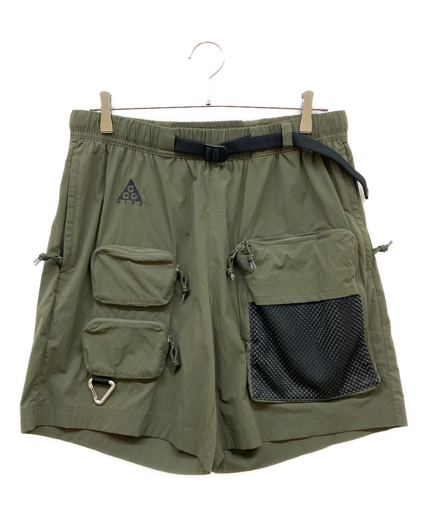 ナイキ acg カーゴショーツ ショートパンツ XL カーキ ミリタリー 中古・古着通販】NIKE ACG (ナイキエーシージー) カーゴハーフパンツ
