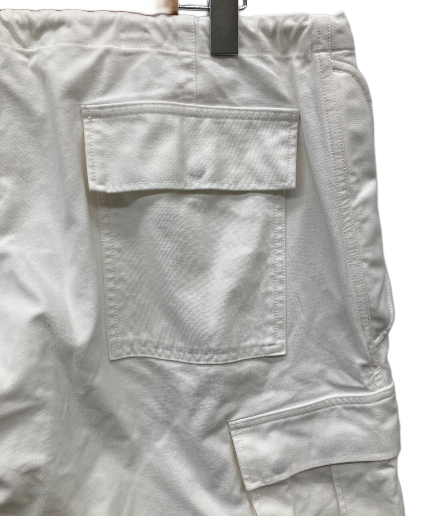 chimala チマラ　ヘリンボーン　カーゴパンツ　Mサイズ　オフホワイト 中古・古着通販】chimala (チマラ) カバーパンツ ホワイト サイズ:M