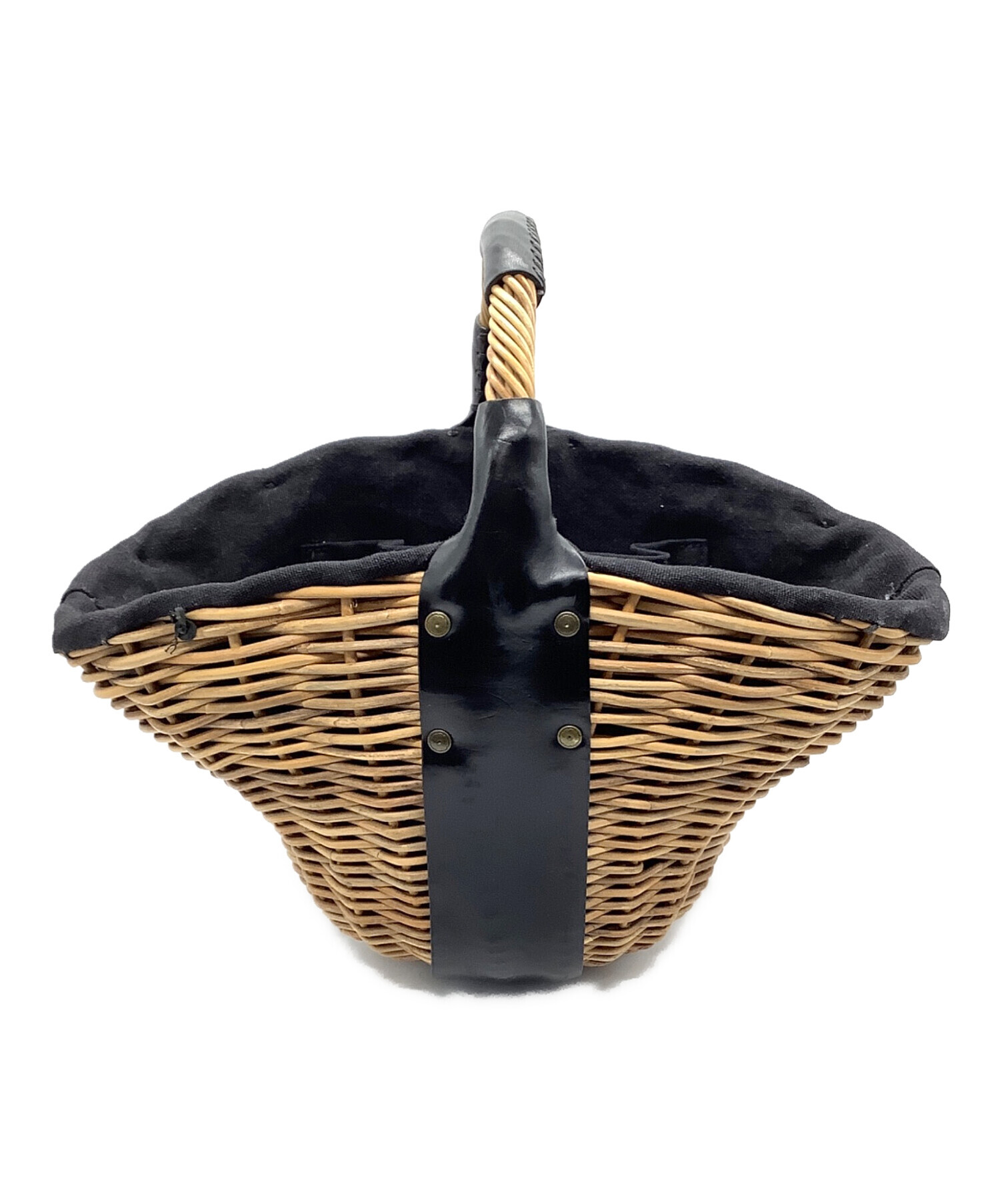 中古・古着通販】ebagos (エバゴス) カゴバッグ ベージュ×ブラック