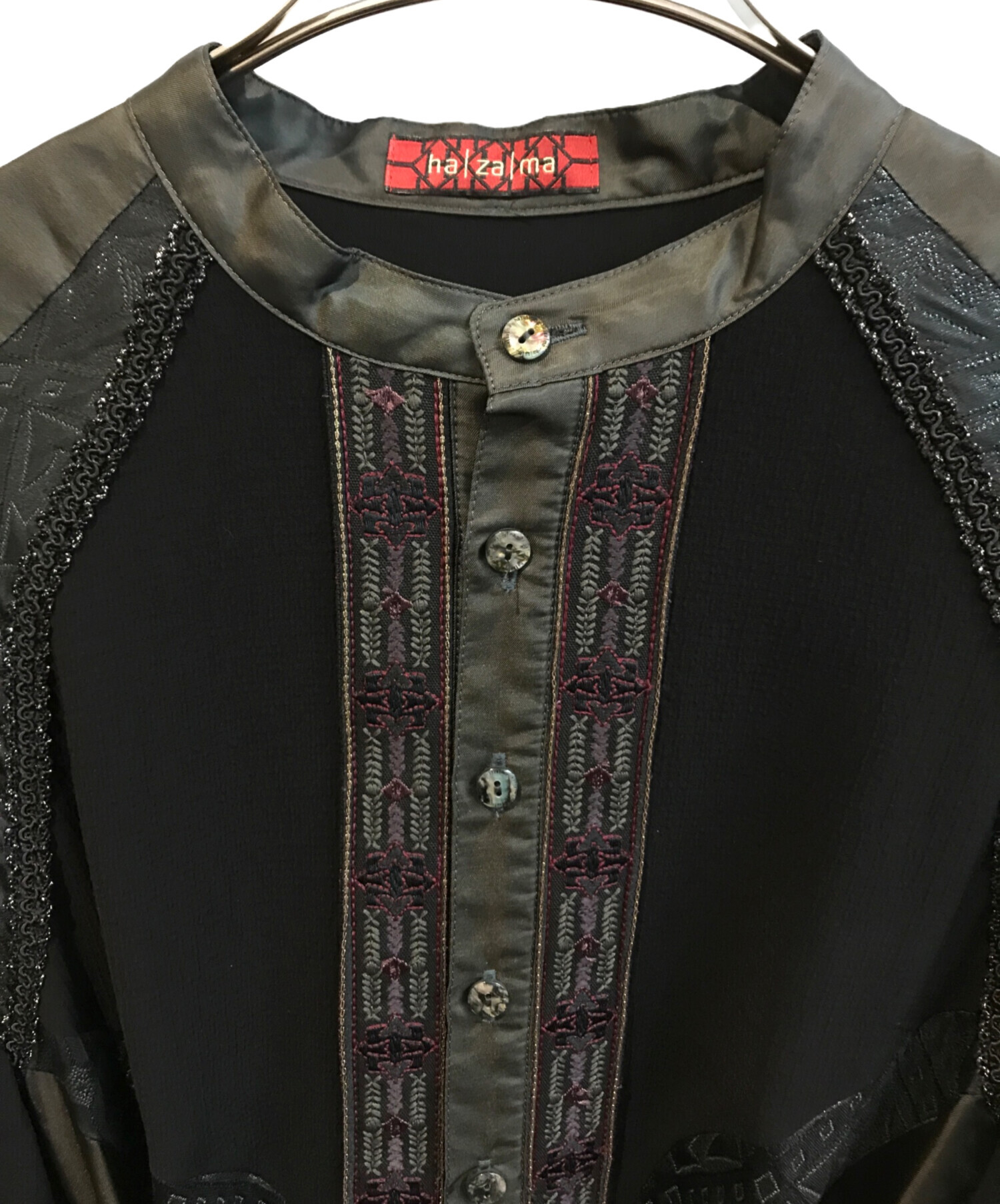 中古・古着通販】hazama (ハザマ) 繍美秘伝のワンピース ブラック