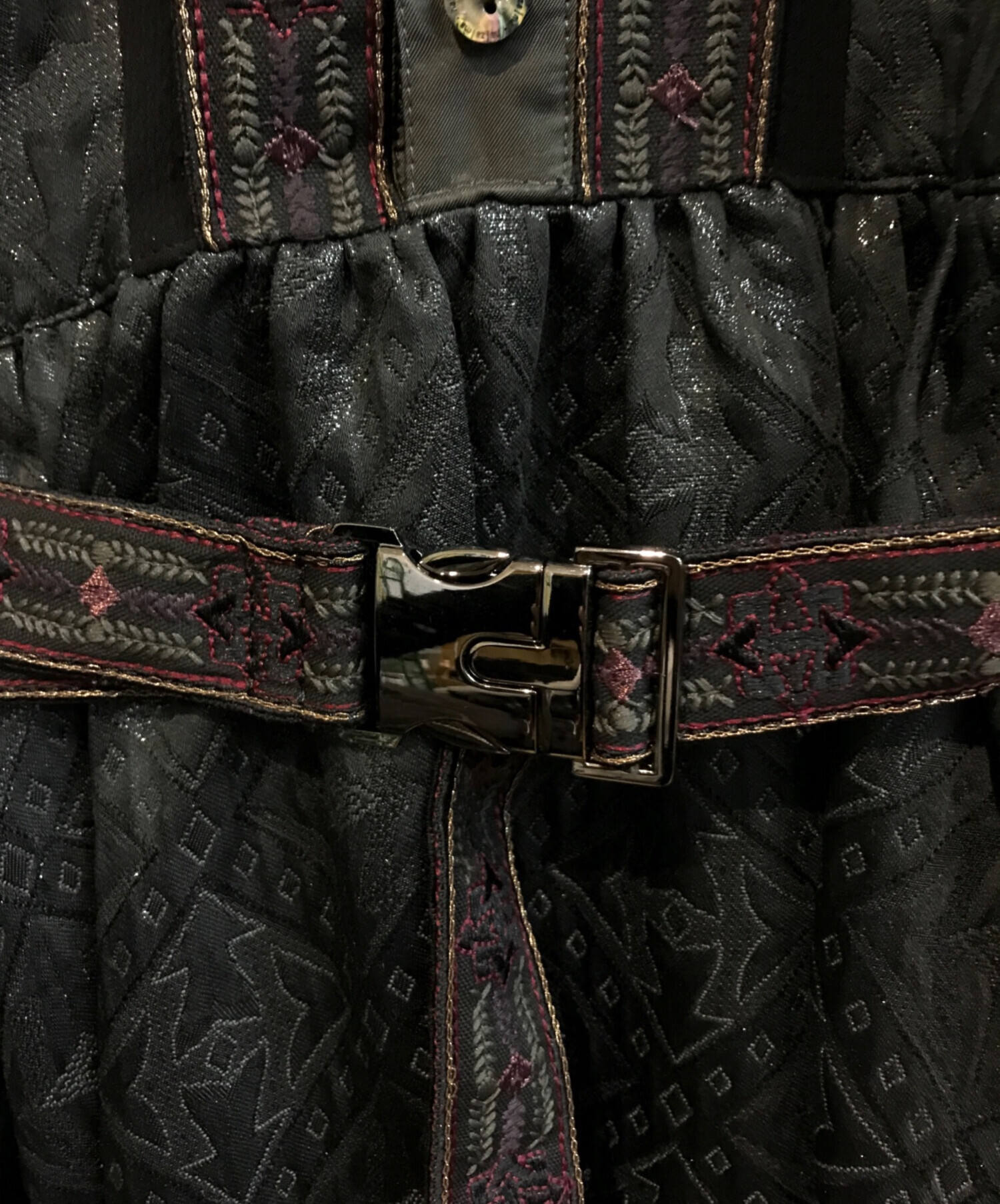 中古・古着通販】hazama (ハザマ) 繍美秘伝のワンピース ブラック