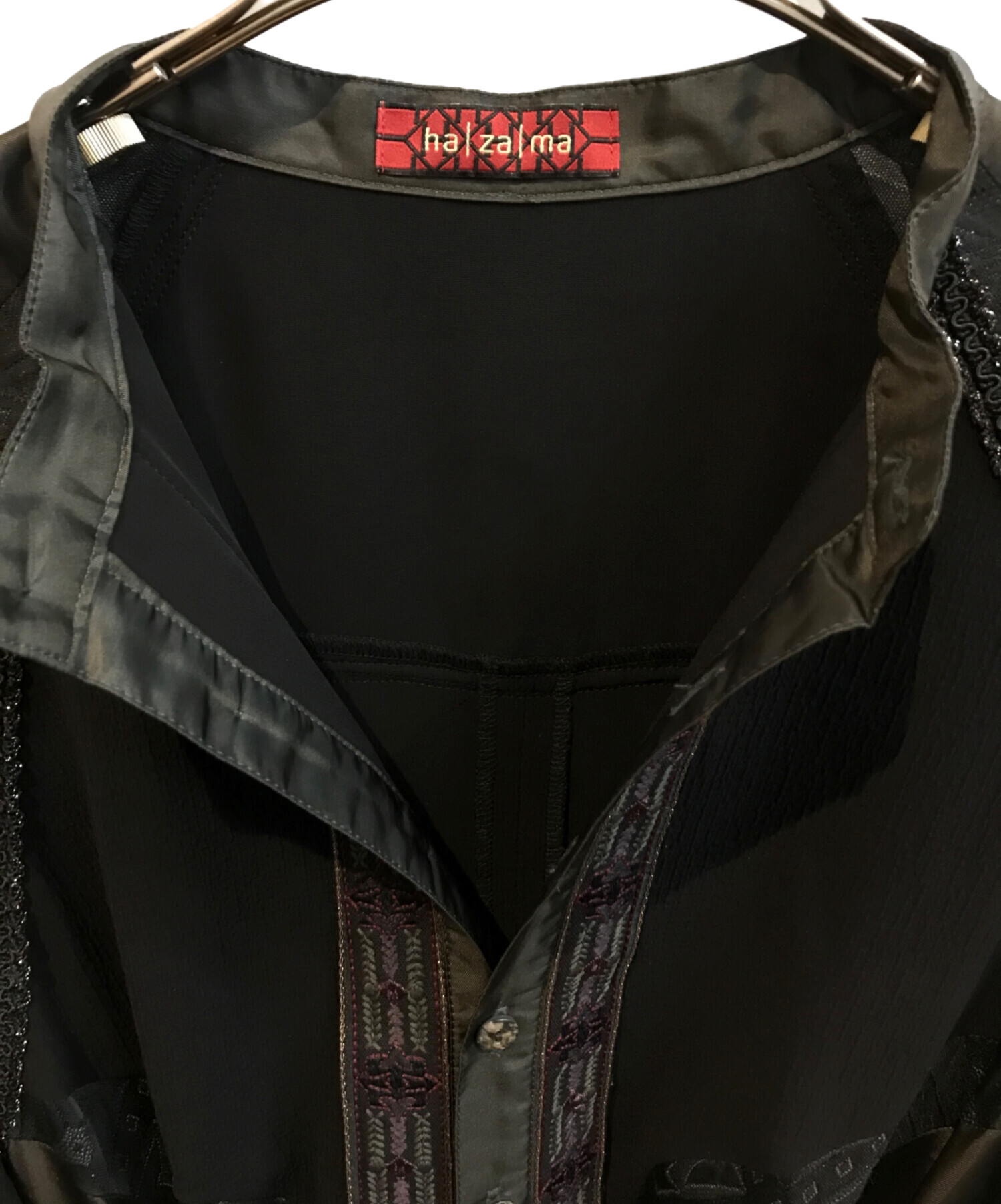 中古・古着通販】hazama (ハザマ) 繍美秘伝のワンピース ブラック