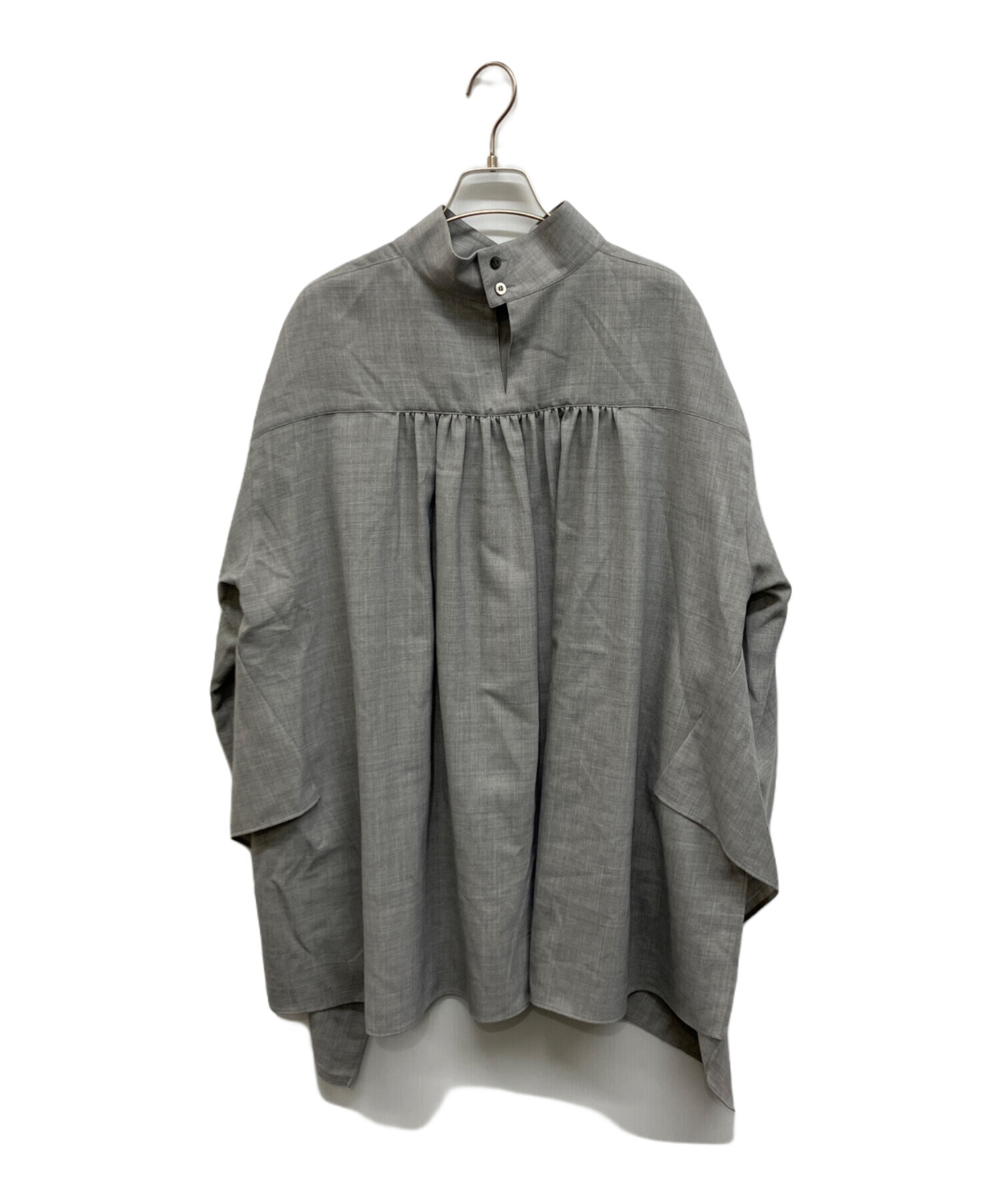 中古・古着通販】LE PHIL (ル フィル) ドライウールスタンドブラウス 