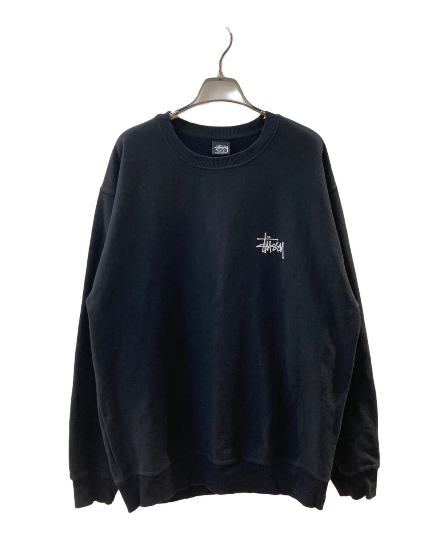 中古・古着通販】stussy (ステューシー) ロゴスウェット ブラック 