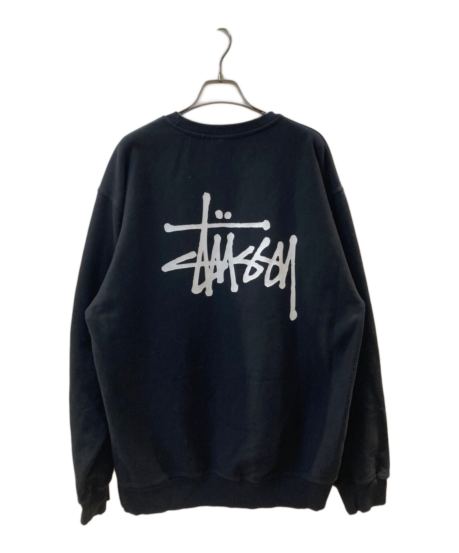 中古・古着通販】stussy (ステューシー) ロゴスウェット ブラック 
