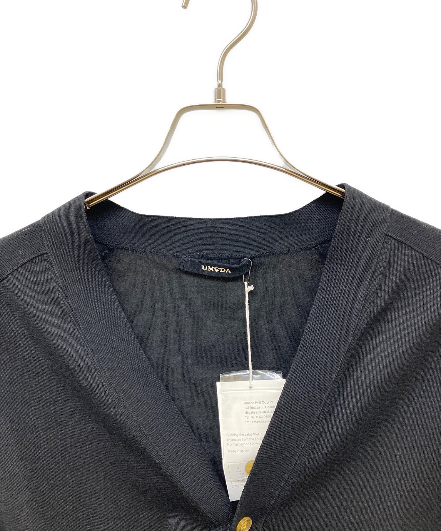 【新品】UMEDA 16GG Wool V-neck Cardigan BK UMEDA 16GG Wool V-neck Cardigan BLACK UM302-UCD16 | BEST PACKING STORE