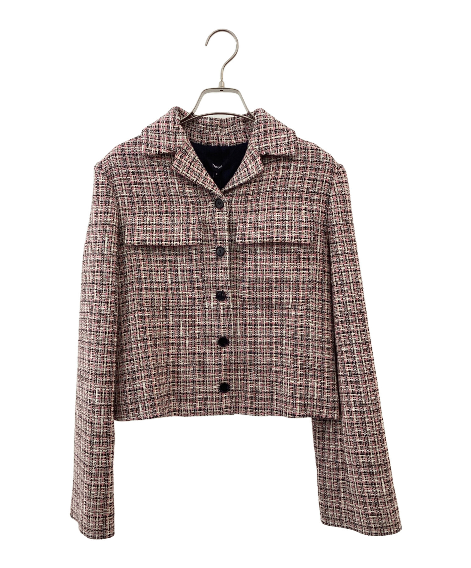 中古・古着通販】theory (セオリー) MULTICOLOR TWEED/PATCH CROP JKT