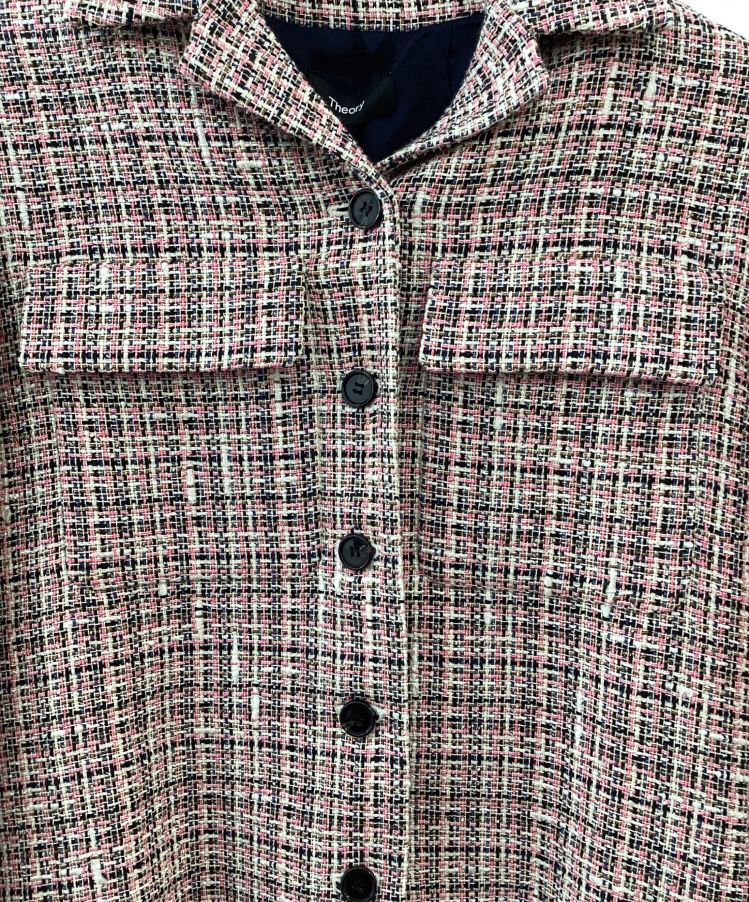 中古・古着通販】theory (セオリー) MULTICOLOR TWEED/PATCH CROP JKT