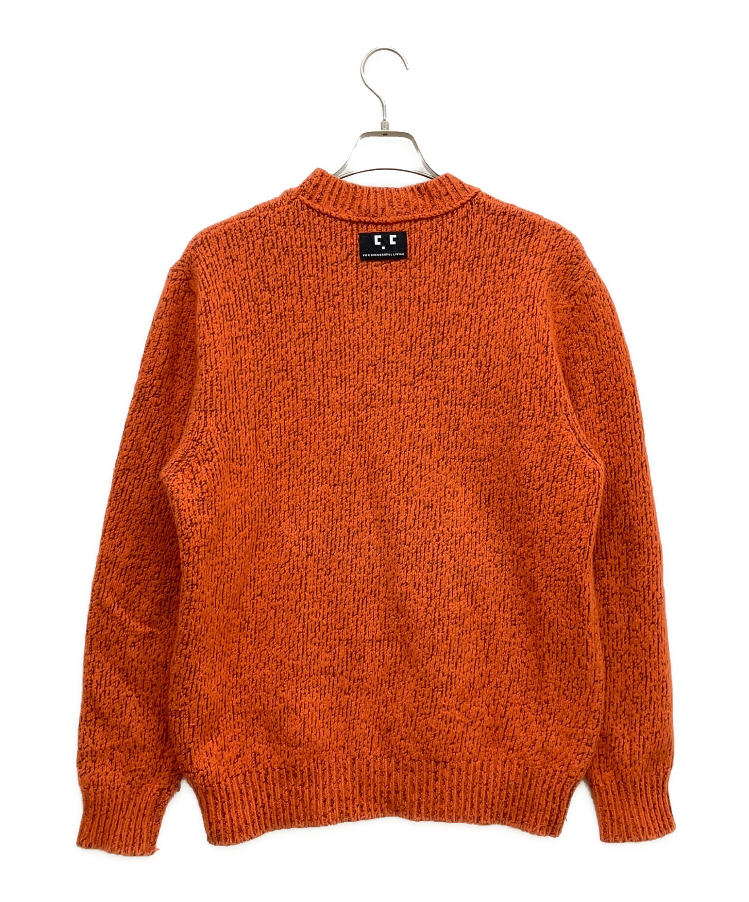 中古・古着通販】DIESEL (ディーゼル) ダメージ加工ニット オレンジ