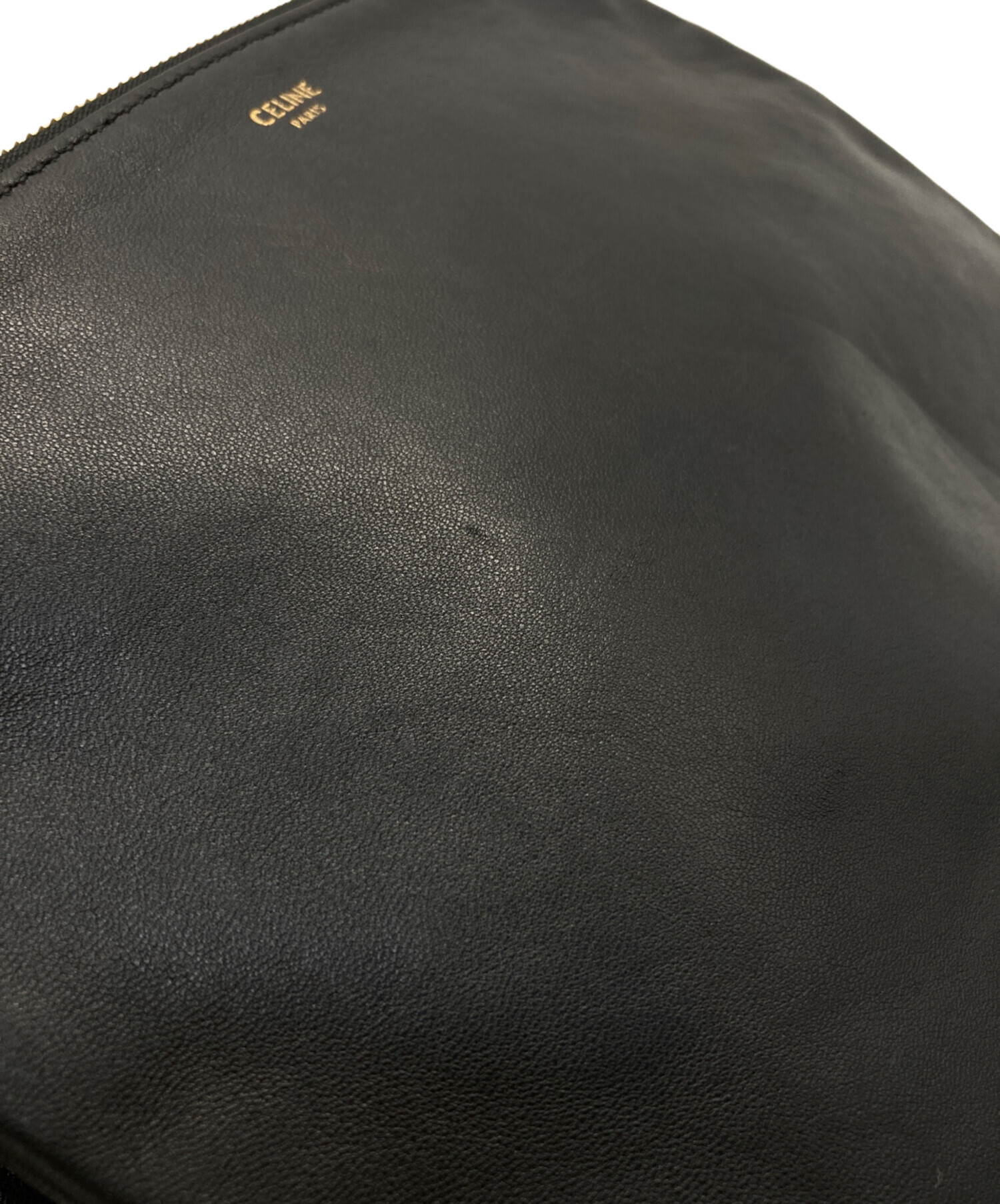 セリーヌ トリオ ラージ バック ブラック 中古 中古・古着通販】CELINE (セリーヌ) トリオ ラージ ショルダーバッグ