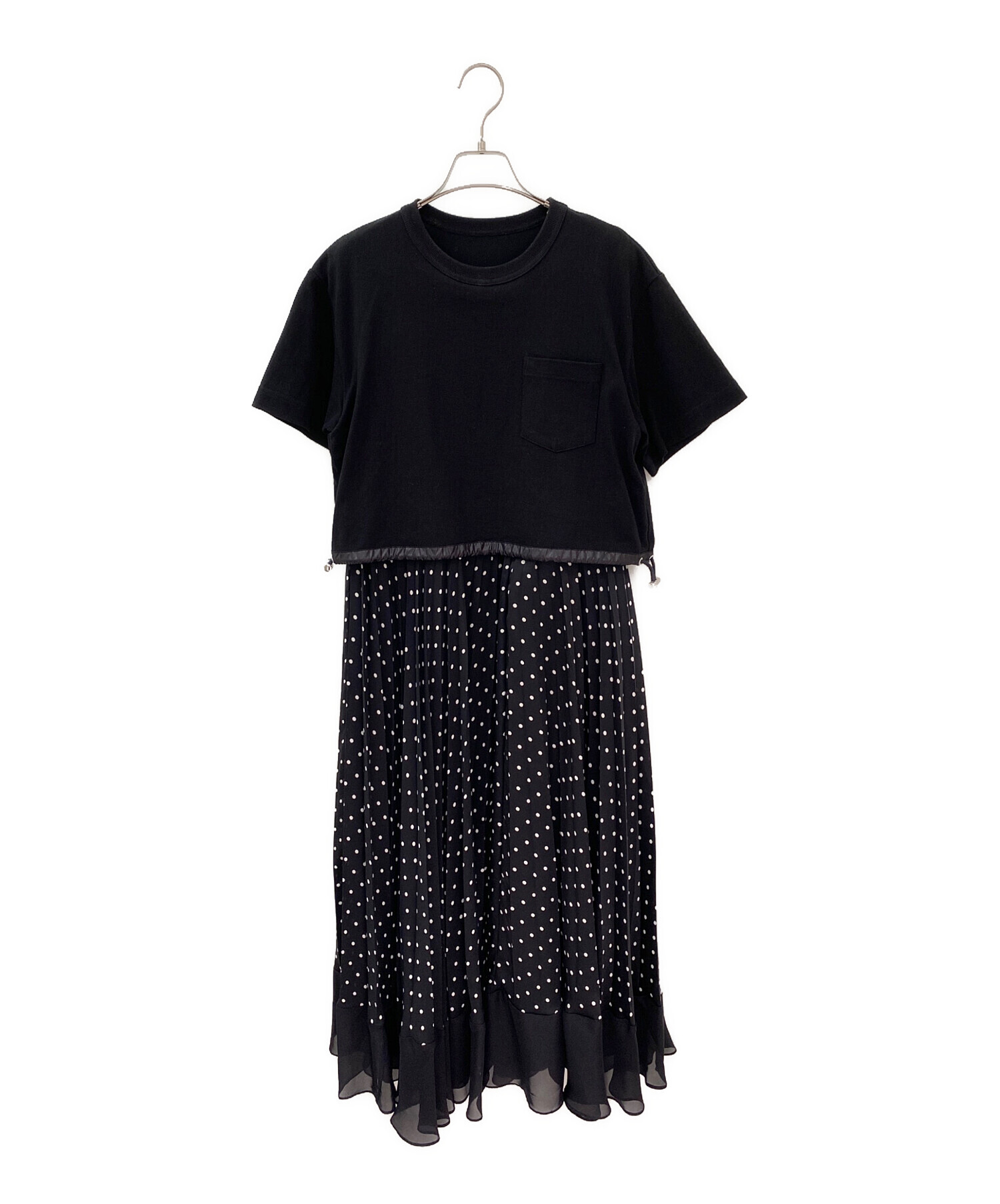 中古・古着通販】sacai (サカイ) Polka Dot Cotton Jersey x Satin