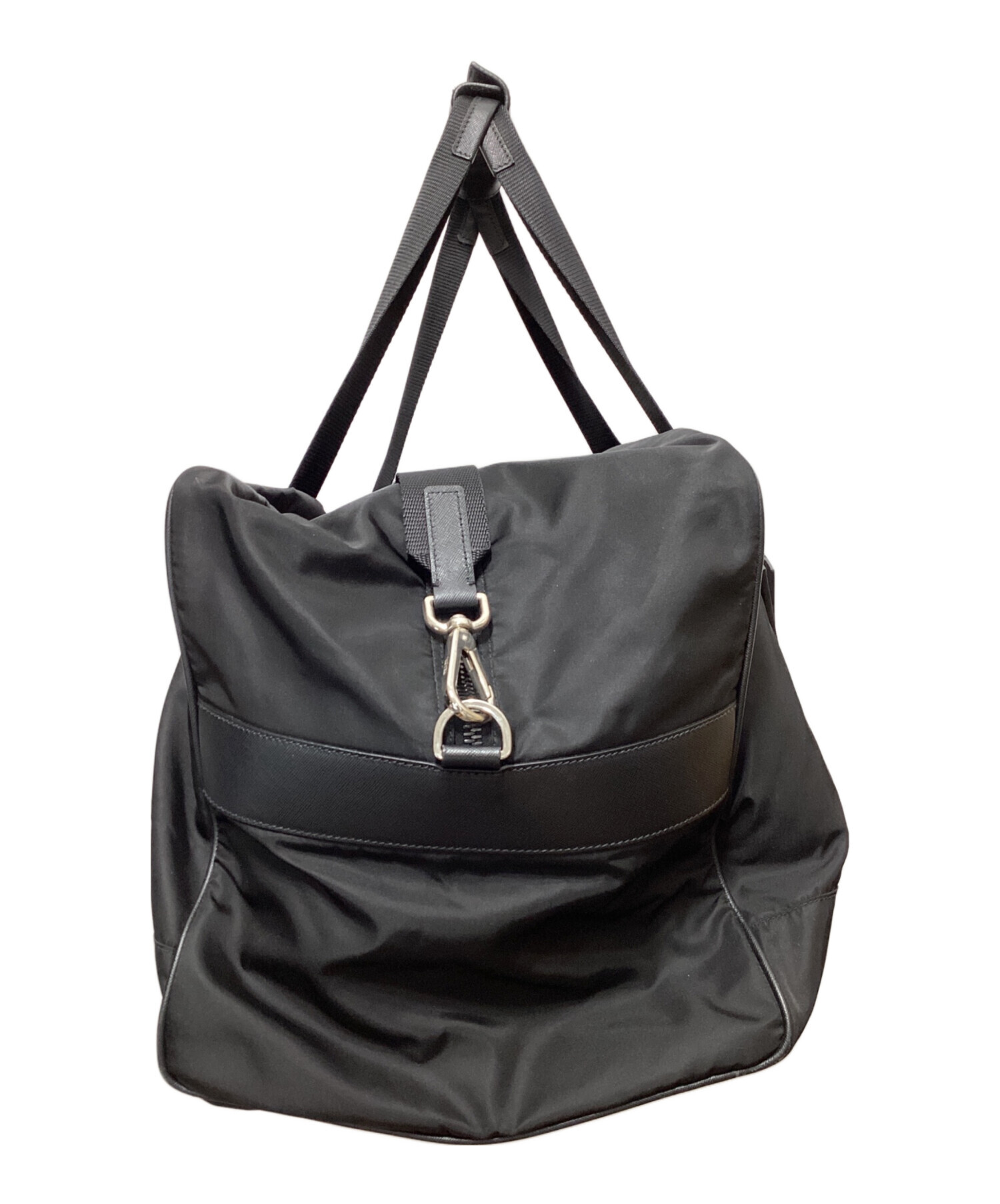 PRADA 肩掛けボストンバッグ 中古・古着通販】PRADA (プラダ) ボストンバッグ ブラック｜ブランド