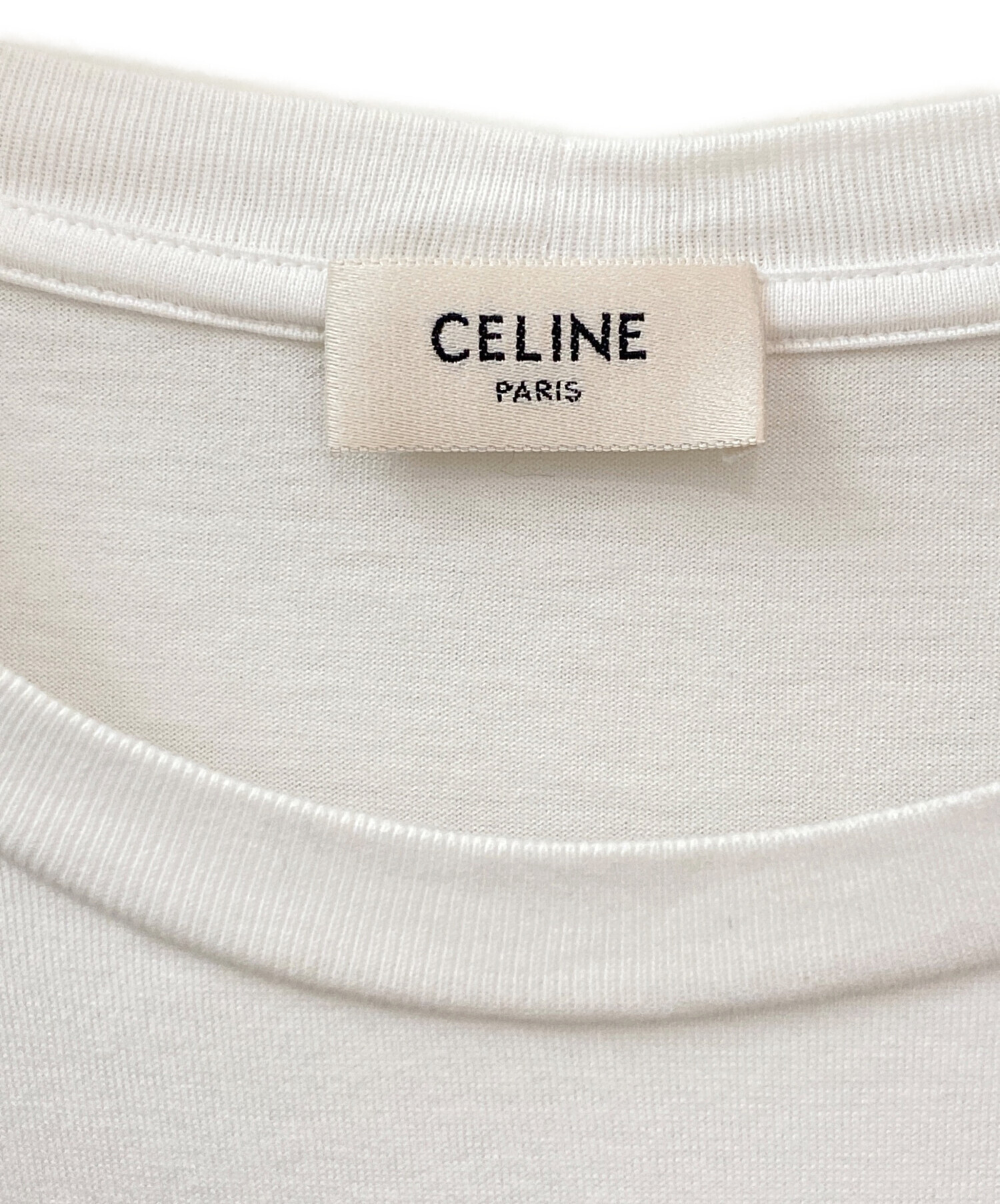 中古・古着通販】CELINE (セリーヌ) ロゴプリントTシャツ ホワイト 