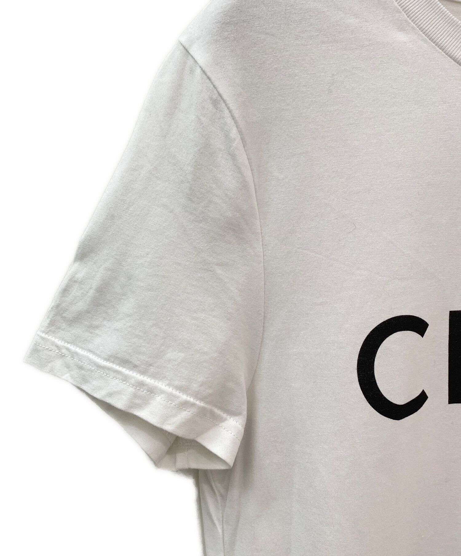 中古・古着通販】CELINE (セリーヌ) ロゴプリントTシャツ ホワイト