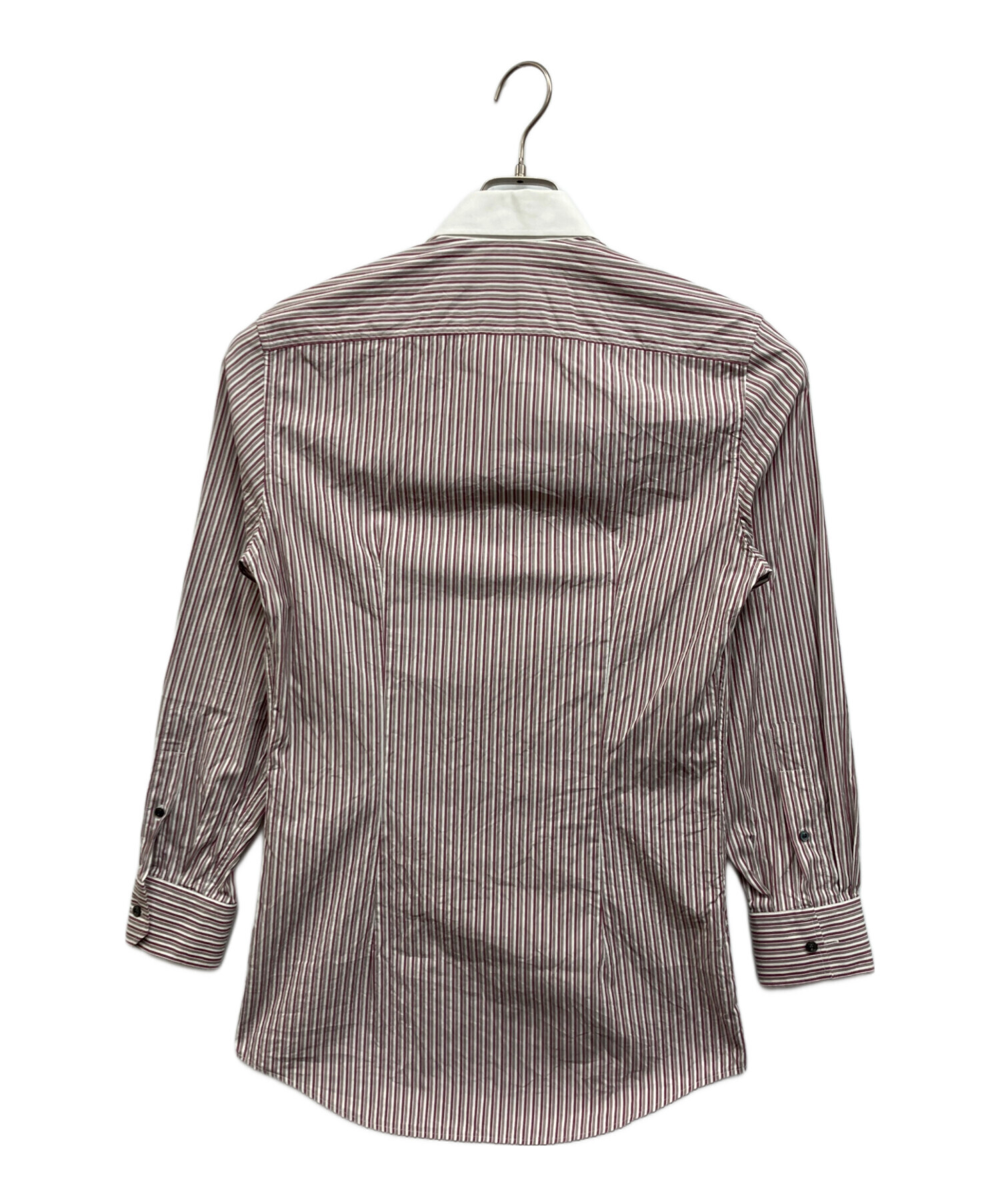 中古・古着通販】GUCCI (グッチ) ストライプシャツ レッド サイズ:38