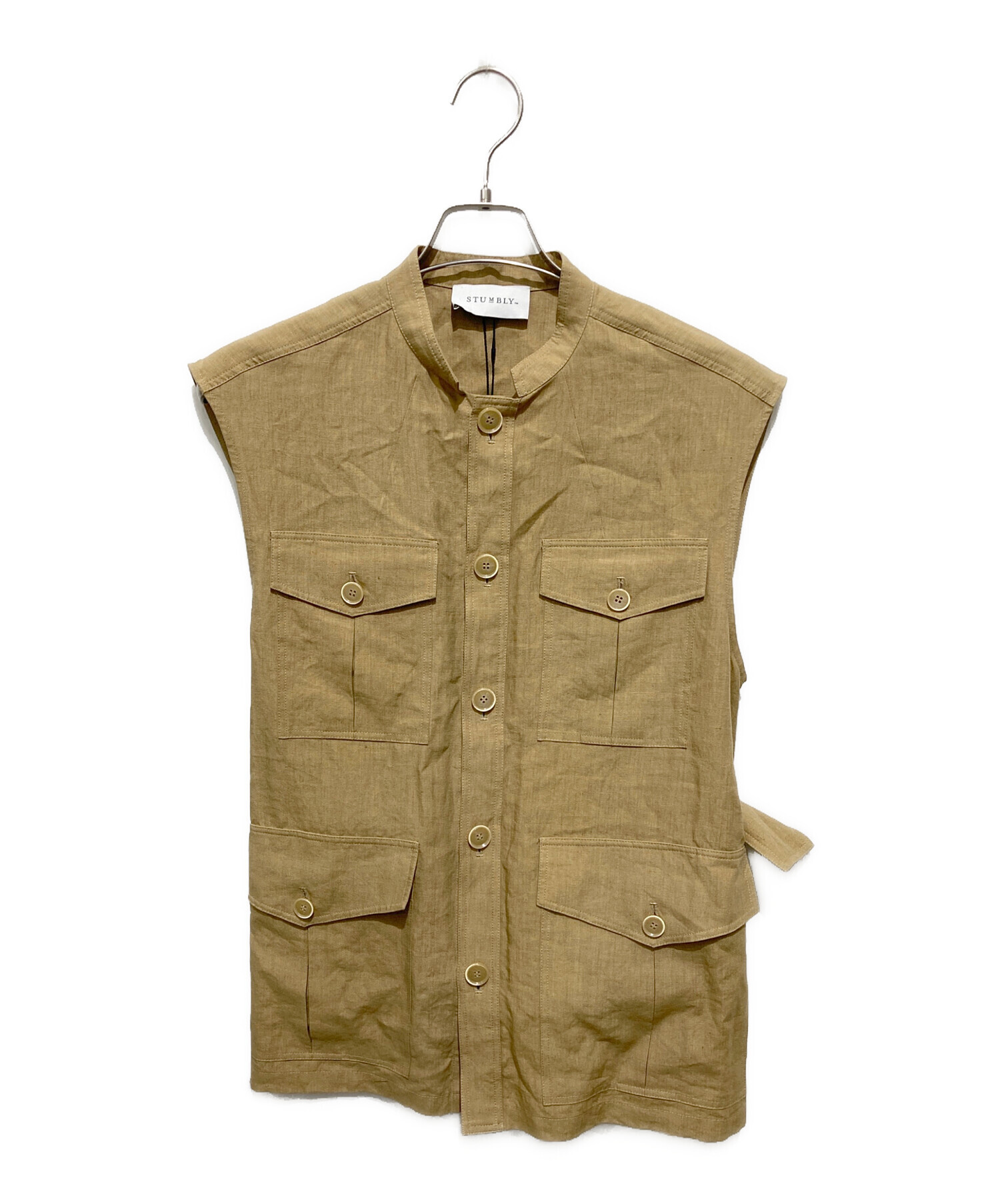 中古・古着通販】STUMBLY (スタンブリ―) Belted Sleeveless Jacket 