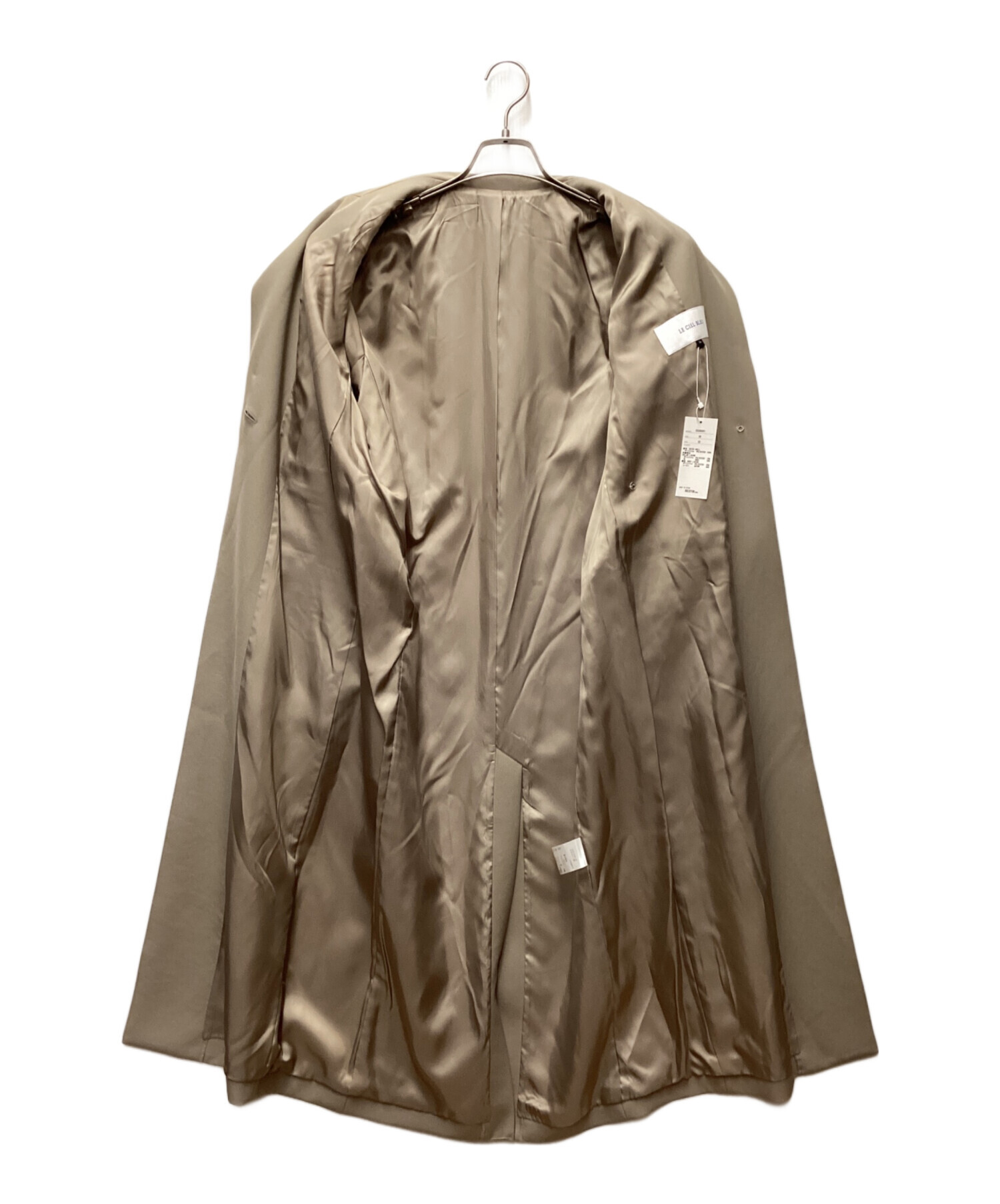 LE CIEL BLEU フード付きベージュロングコート 36 中古・古着通販】LE CIEL BLEU (ルシェルブルー) ロングコート