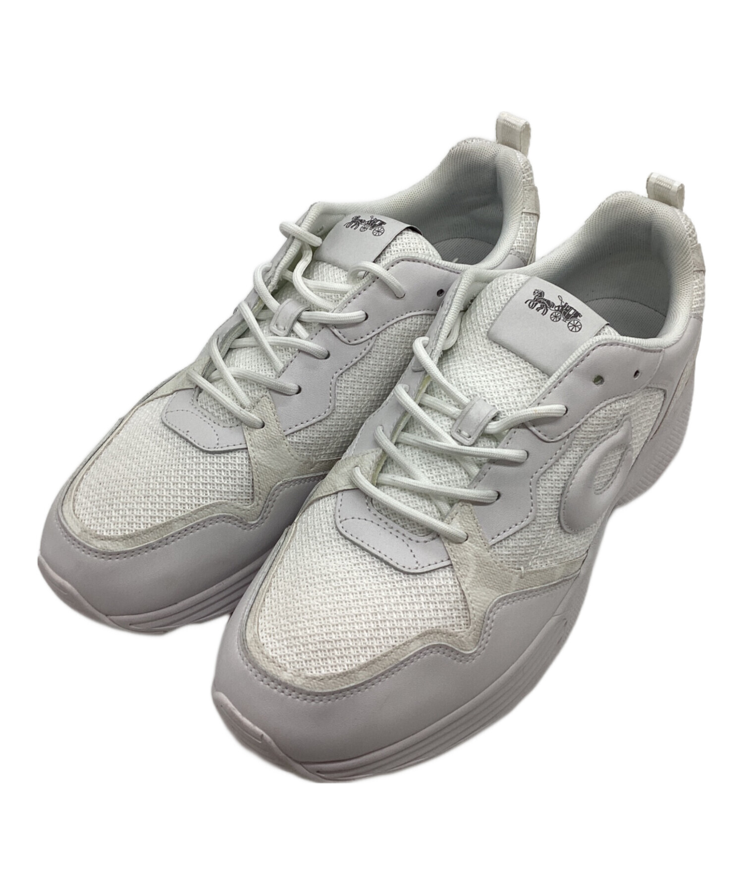 【新品】 COACH コーチ スニーカー スライダー 靴 24cm デニム 中古・古着通販】COACH (コーチ) ストライダースニーカー ホワイト