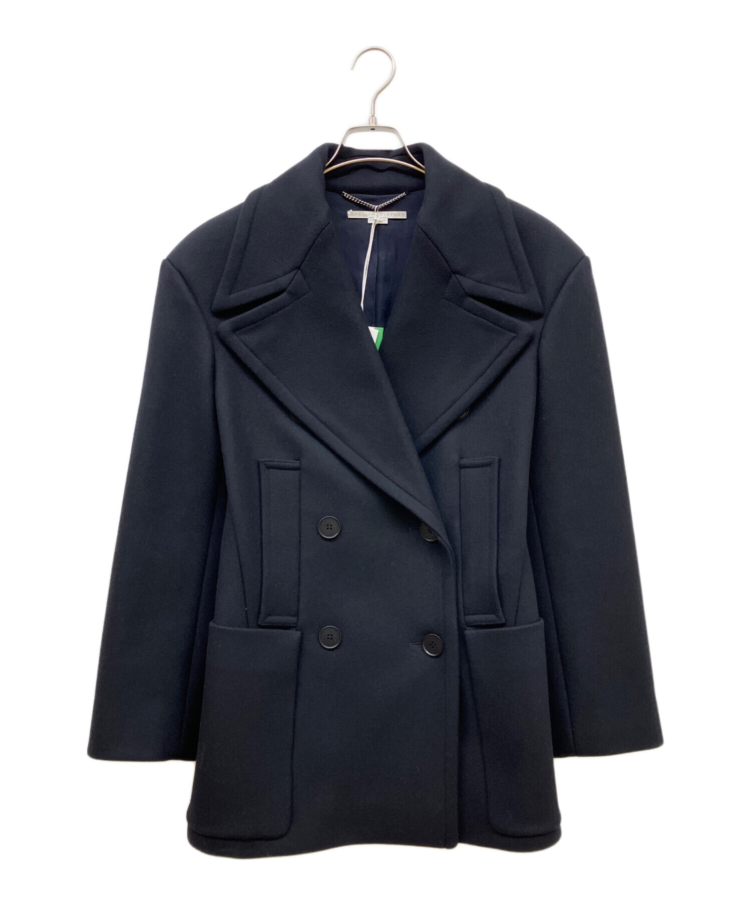 【ステラマッカートニー】ベルテッドウールピーコート ネイビー 近年 34/S 中古・古着通販】STELLA McCARTNEY (ステラマッカートニー) ダブル