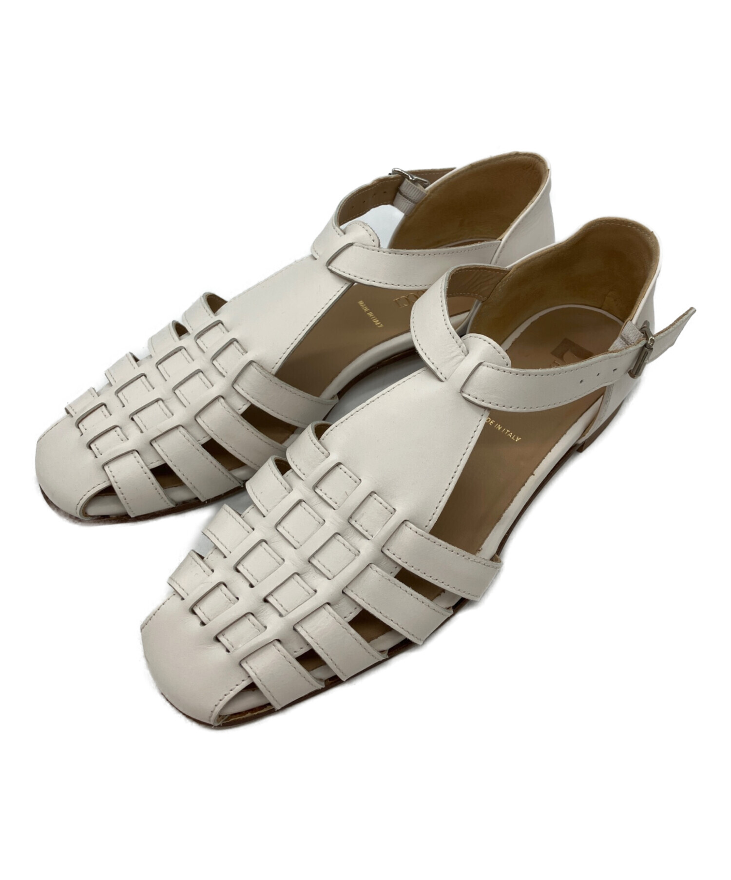 【PASCUCCI】グルカサンダル ホワイト 38 美品 中古・古着通販】PASCUCCI (パスクッチ) グルカサンダル ホワイト