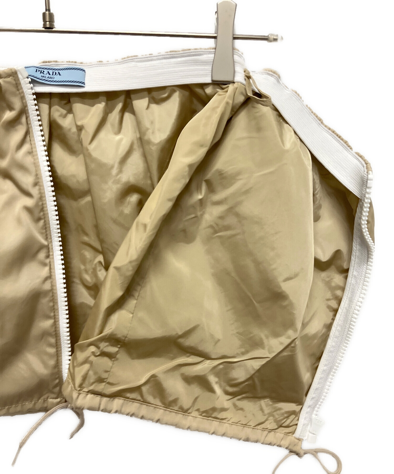 中古・古着通販】PRADA (プラダ) Re-Nylon ミニスカート ベージュ