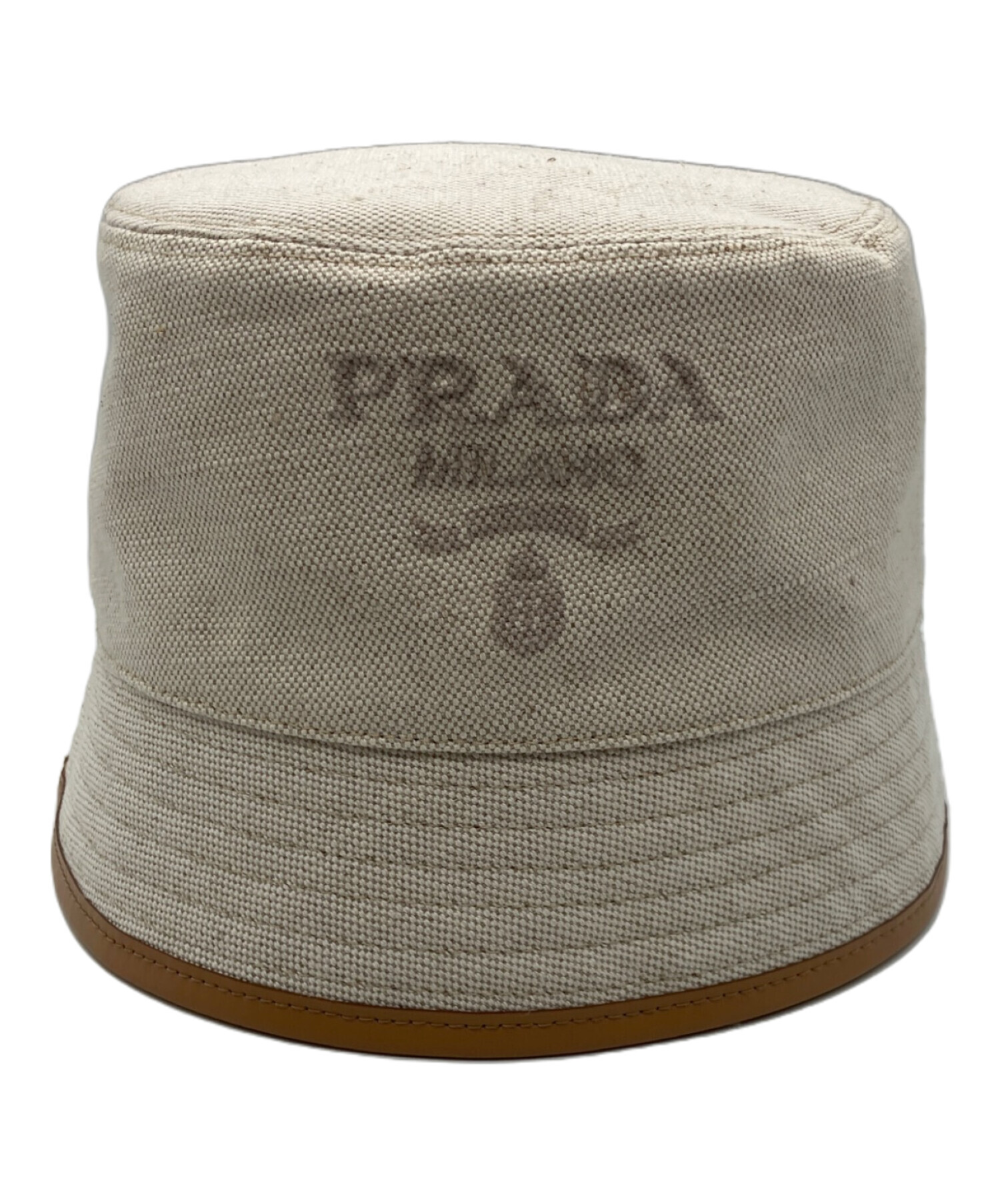 中古・古着通販】PRADA (プラダ) レザーパイピングバケットハット