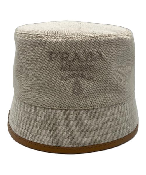 中古・古着通販】PRADA (プラダ) レザーパイピングバケットハット