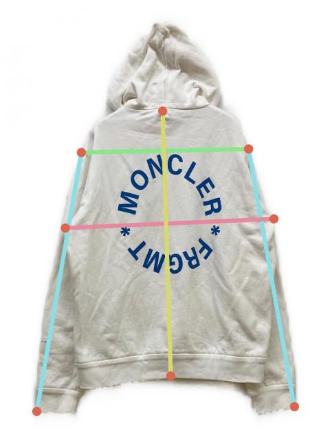 MONCLER FRAGMENT DESIGN ジップアップパーカー　白　M MONCLER × FRAGMENT DESIGN / モンクレール × フラグメントデザイン