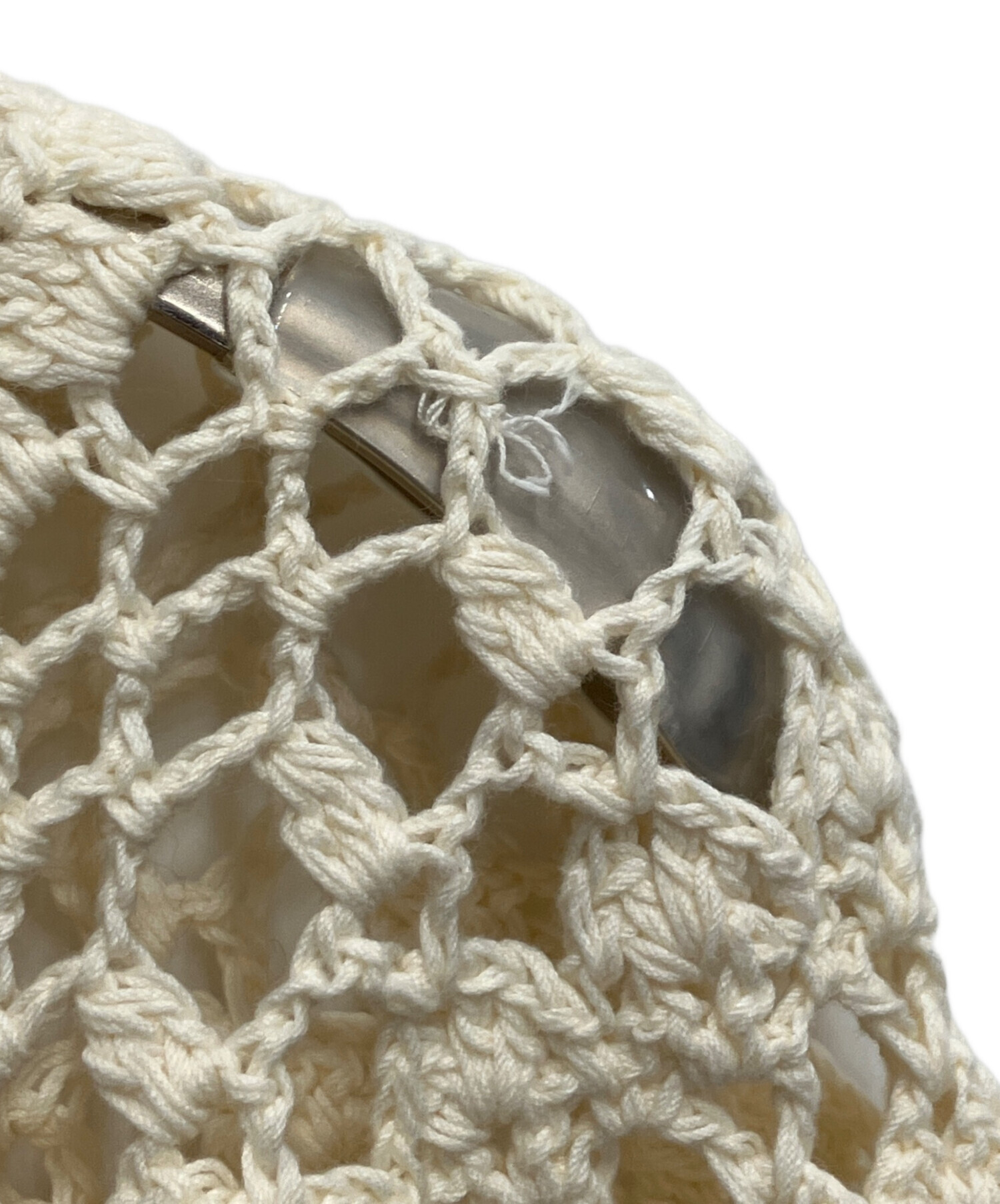 中古・古着通販】CLANE (クラネ) BACK OPEN CROCHET KNIT TOPS(バック