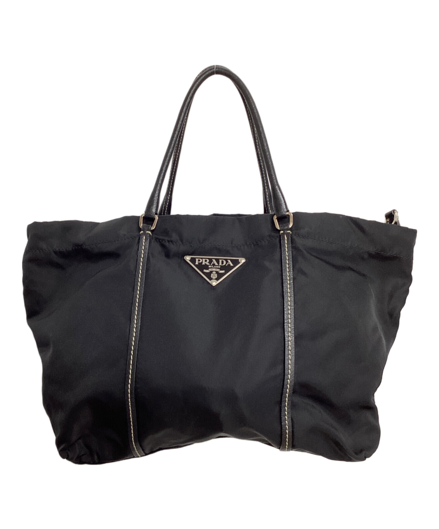 中古・古着通販】PRADA (プラダ) TESSUTOハンドバッグ ブラック